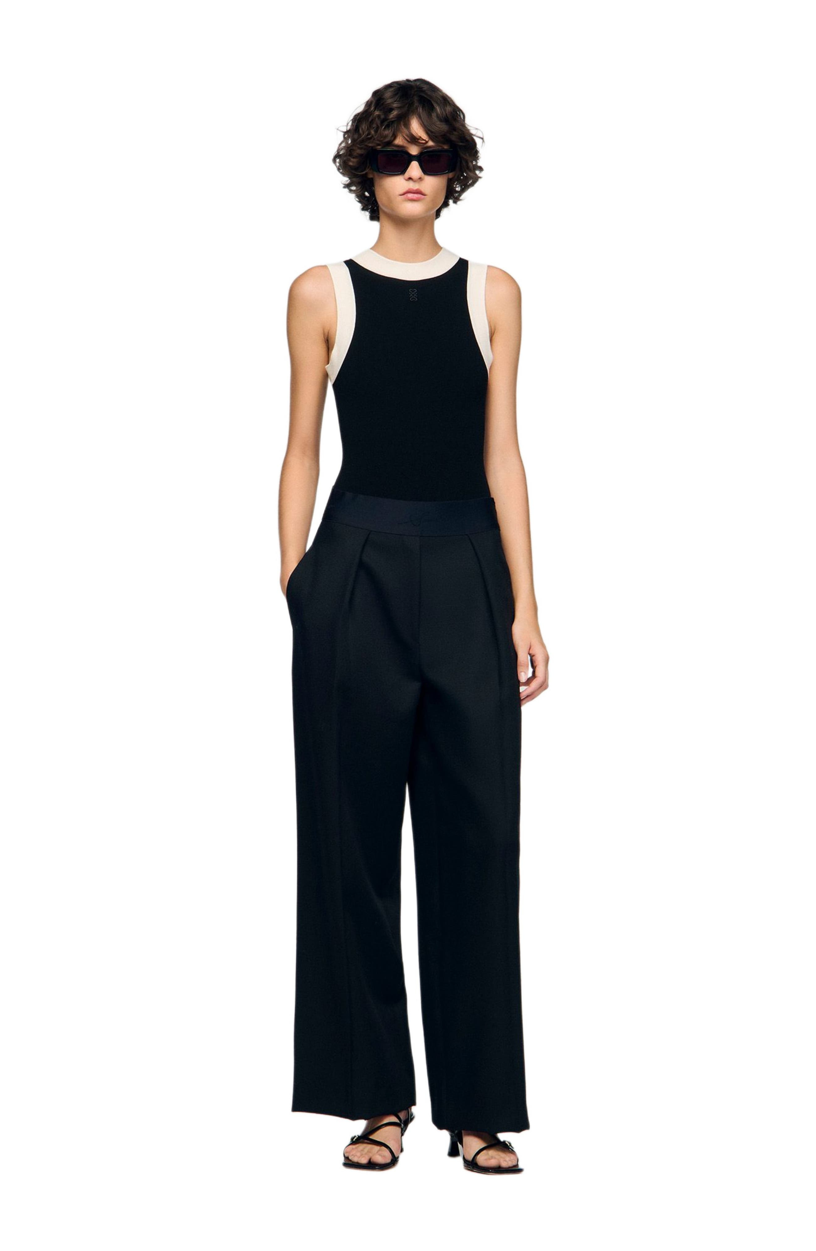 SANDRO Two-tone knit bodysuit in Black at Nordstrom - 7