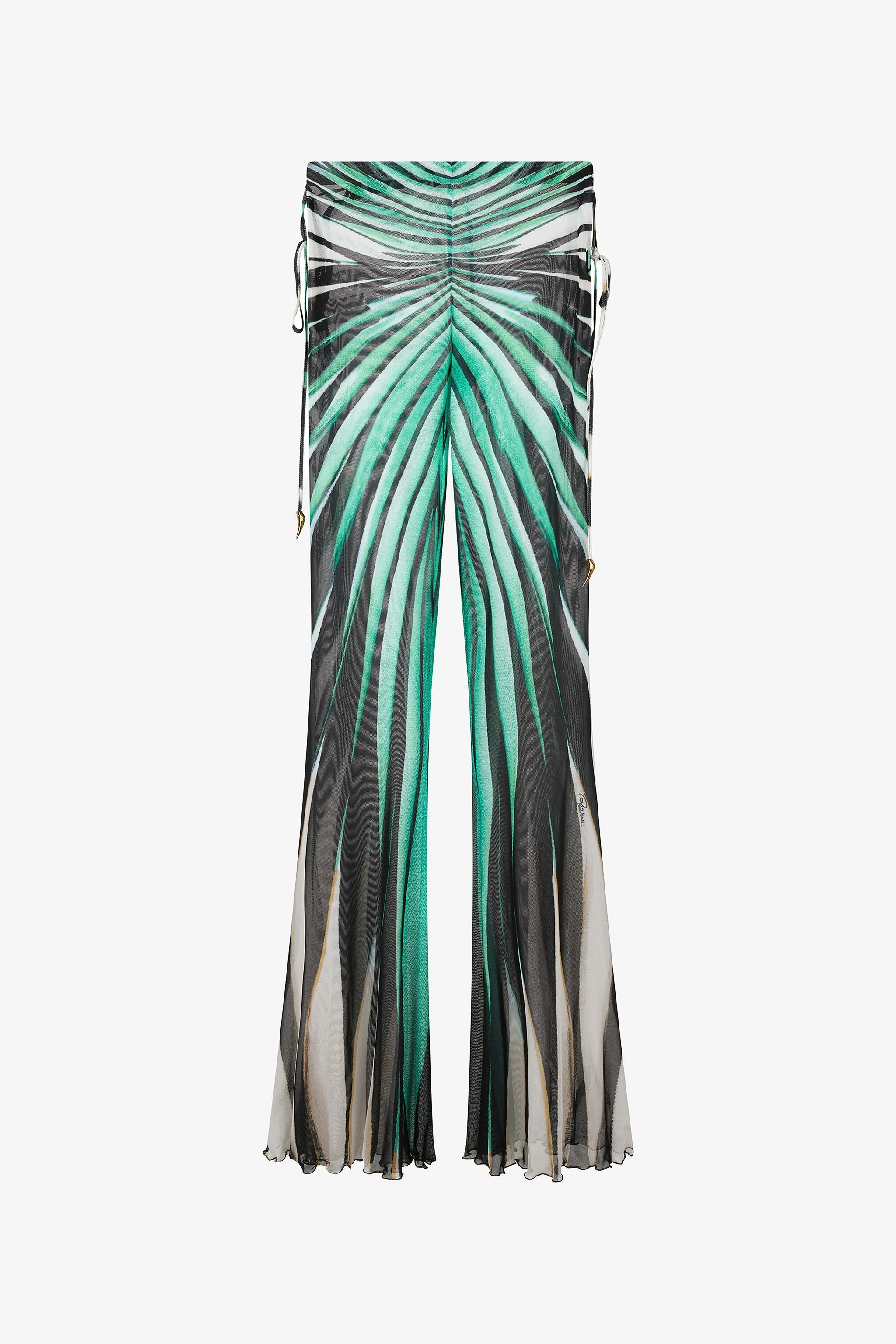 Ray Of Sea Print Flared Trousers - 1