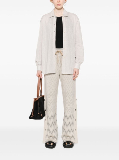 Missoni straight-leg knitted trousers outlook