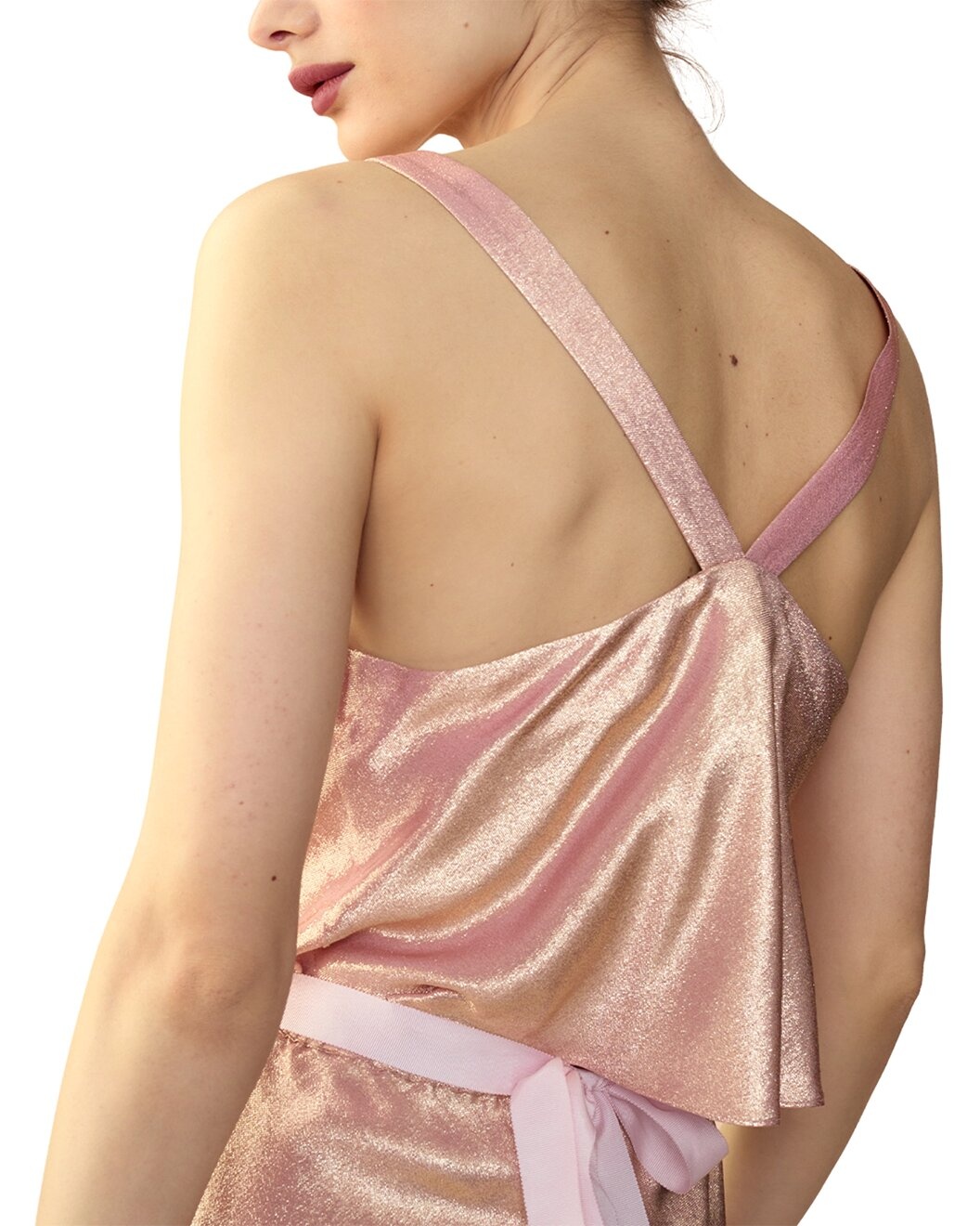Cynthia Rowley Shimmering Siren Silk-Blend Knit Top - 2