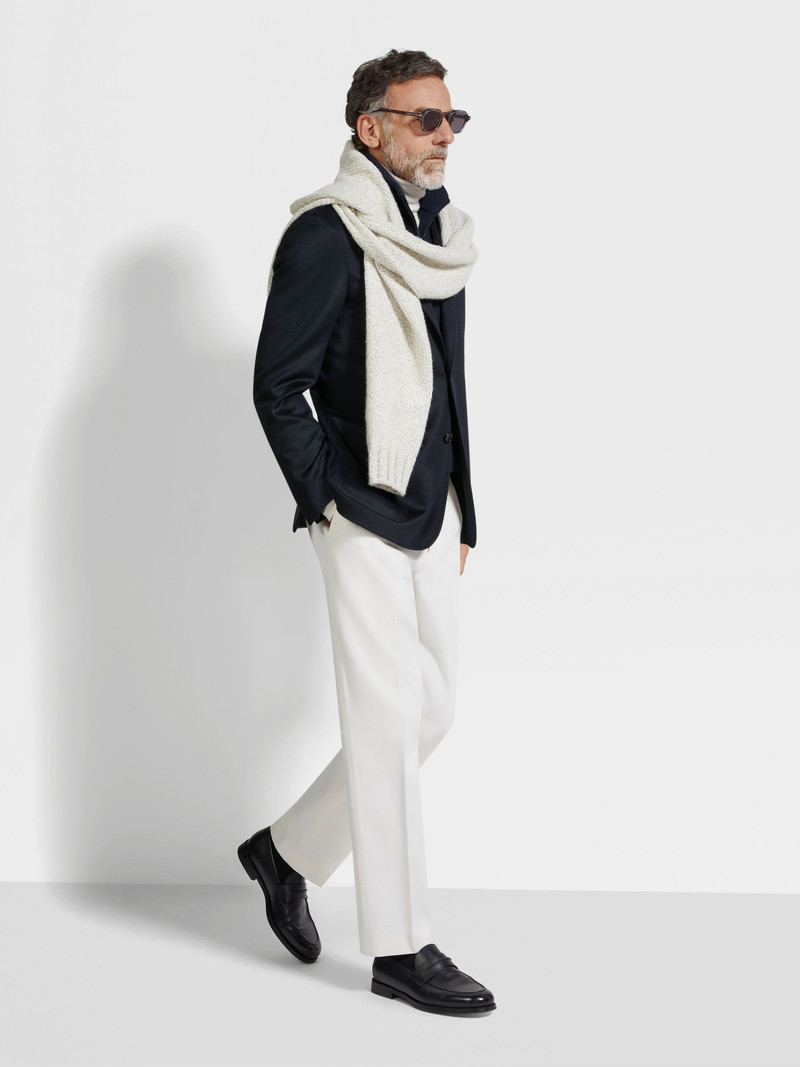 ZEGNA NAVY BLUE OASI CASHMERE JACKET outlook
