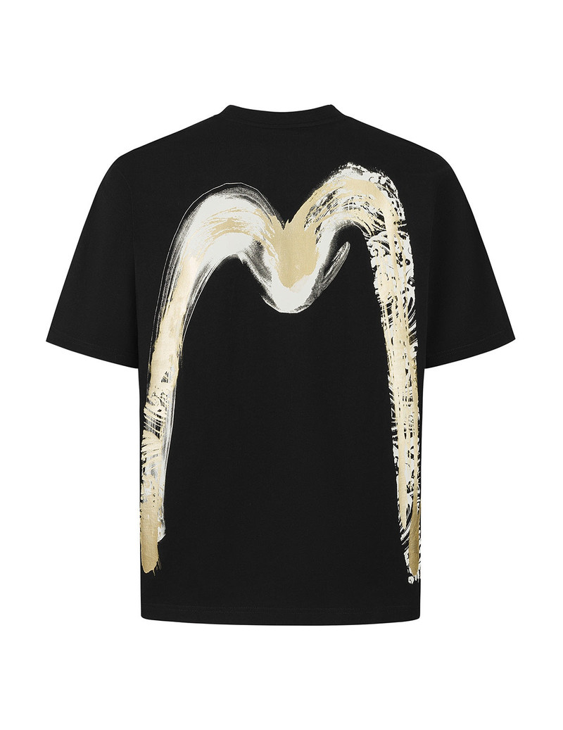 Artistic Brush Daicock Print Relax Fit T-Shirt 12