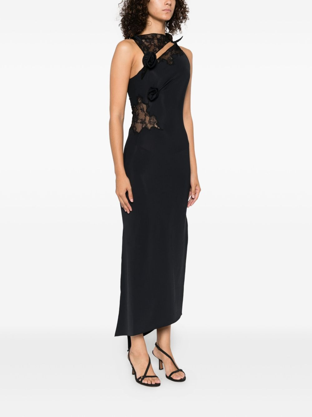 lace-embellished maxi dress - 3