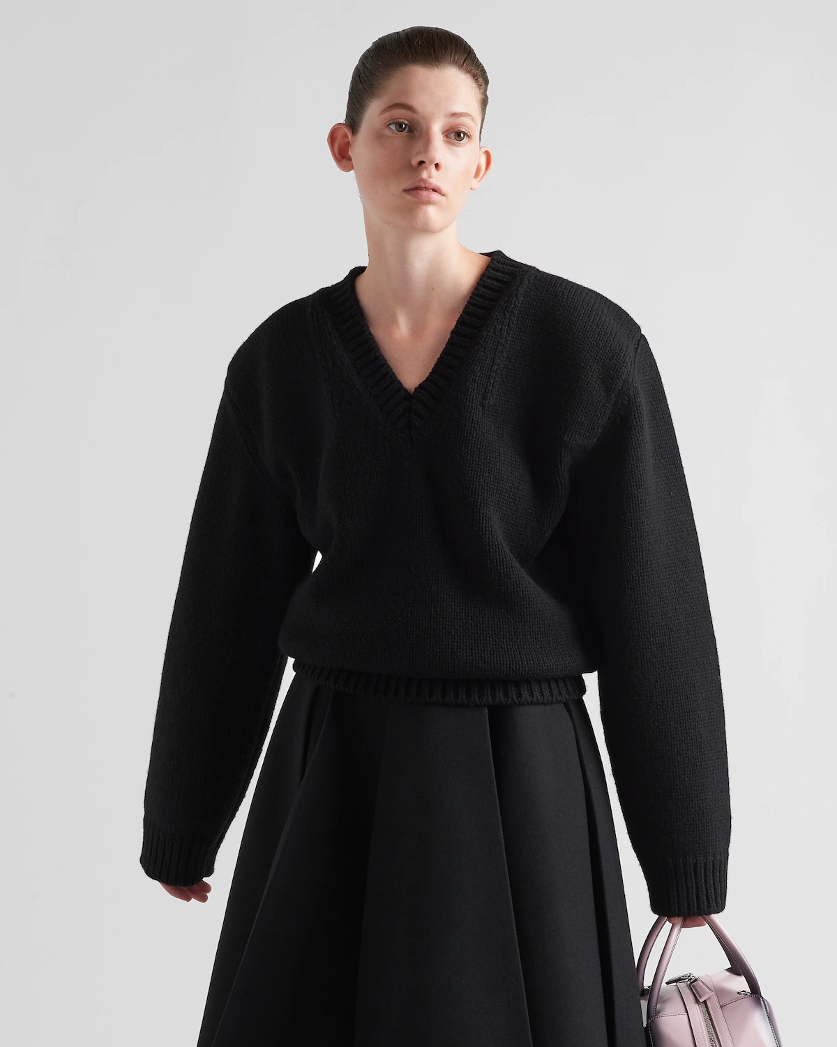 Wool and cashmere V-neck sweater - 3