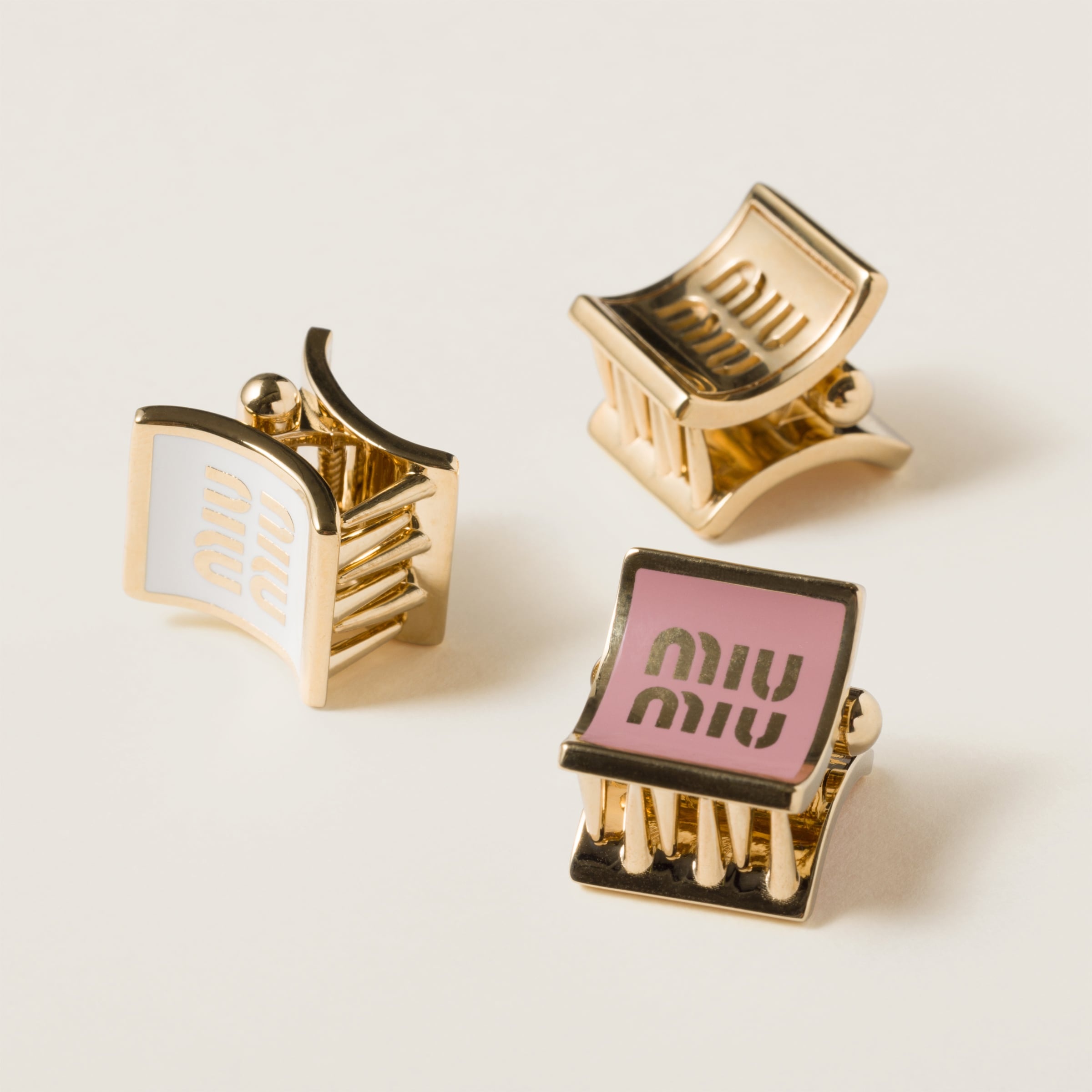 Enameled metal hair clips - 2