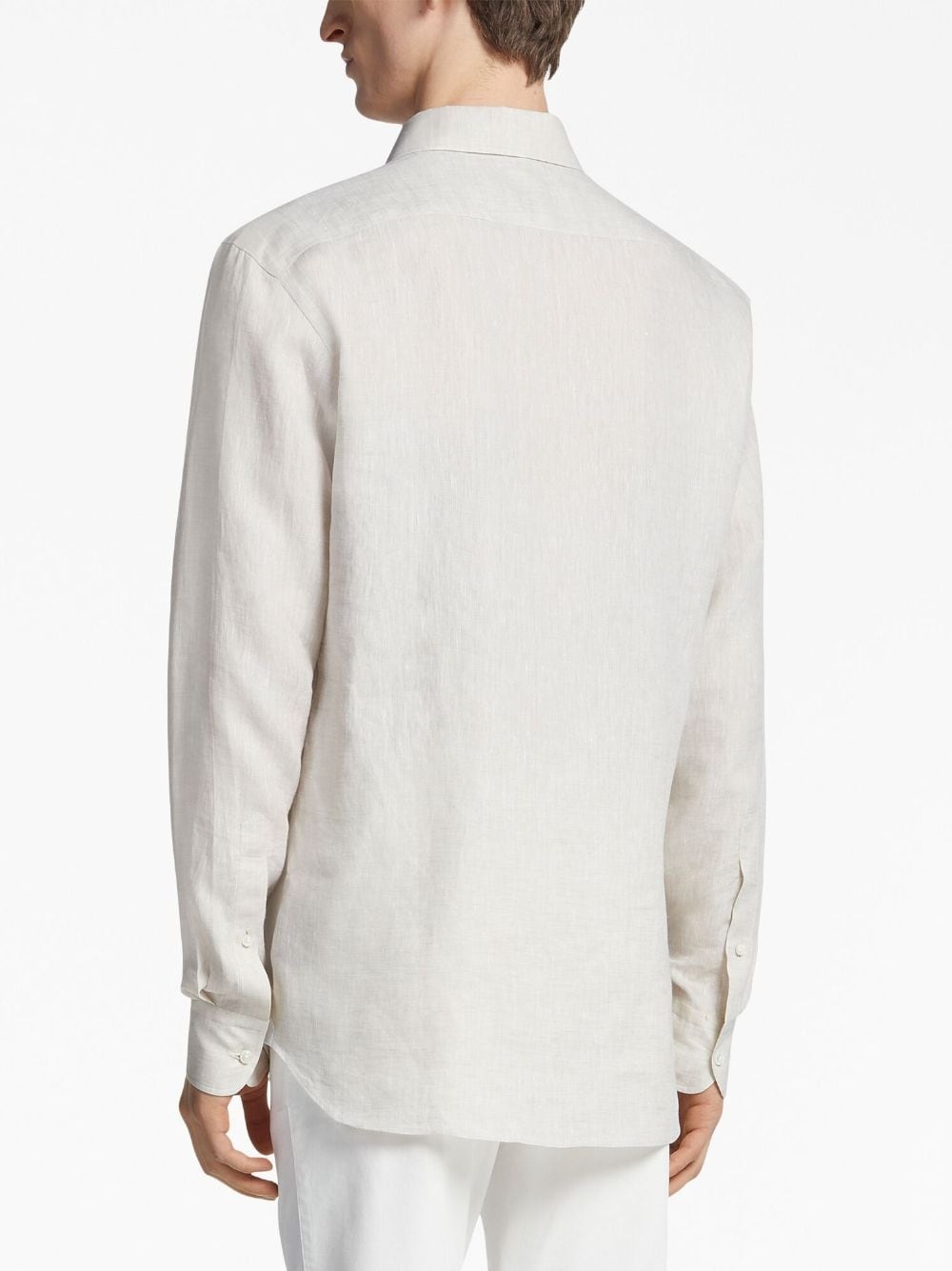long-sleeve linen shirt - 4