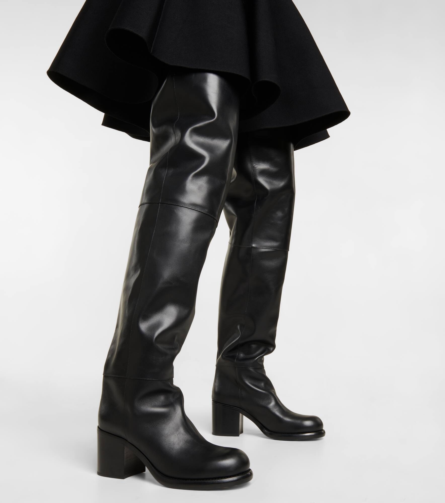 Leather over-the-knee boots - 4