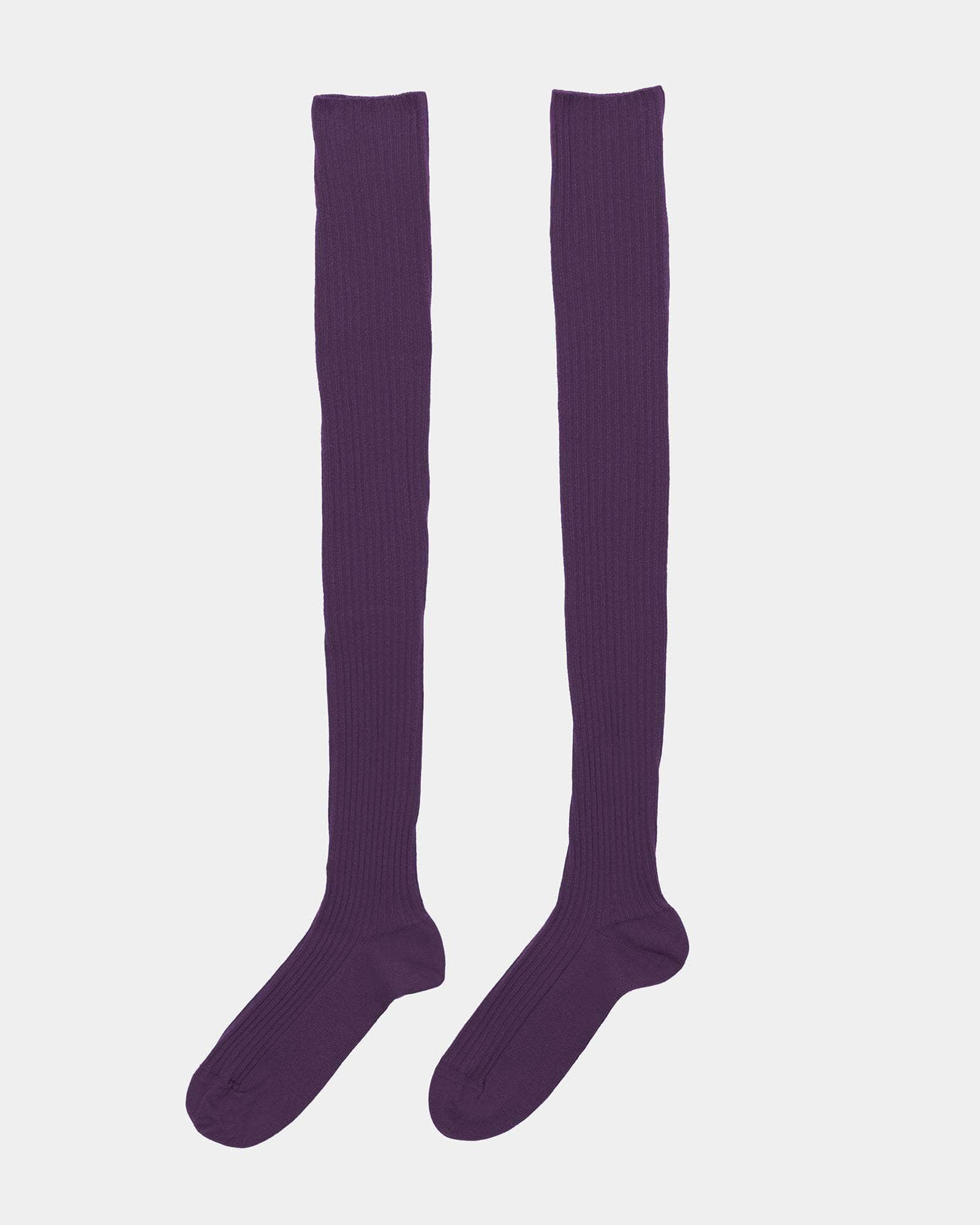 Overknee Socks - Fine Organic Cotton Rib - 6