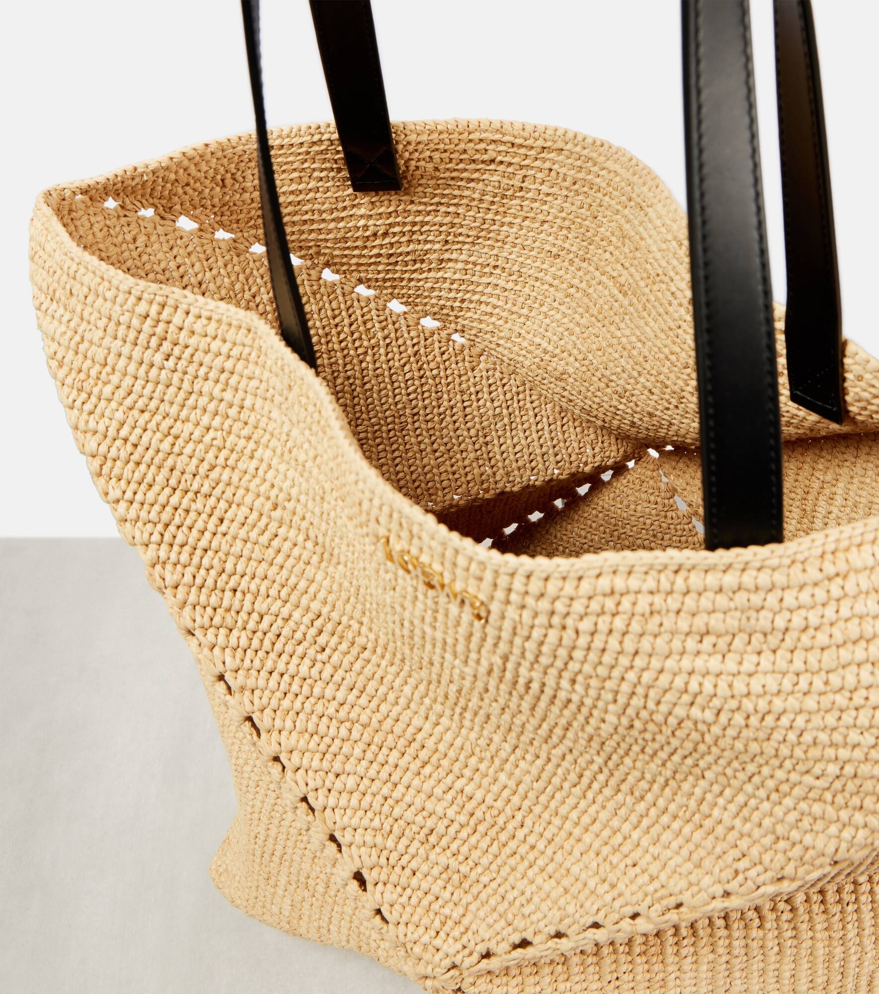 Puzzle Fold XL raffia tote bag - 3