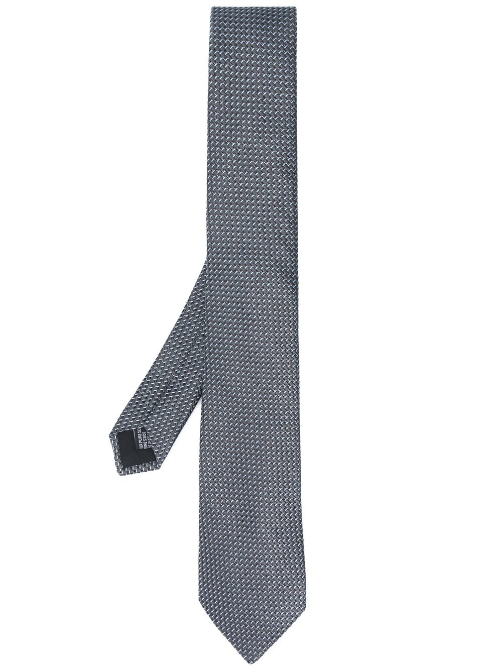 pattern-embroidered tie - 1