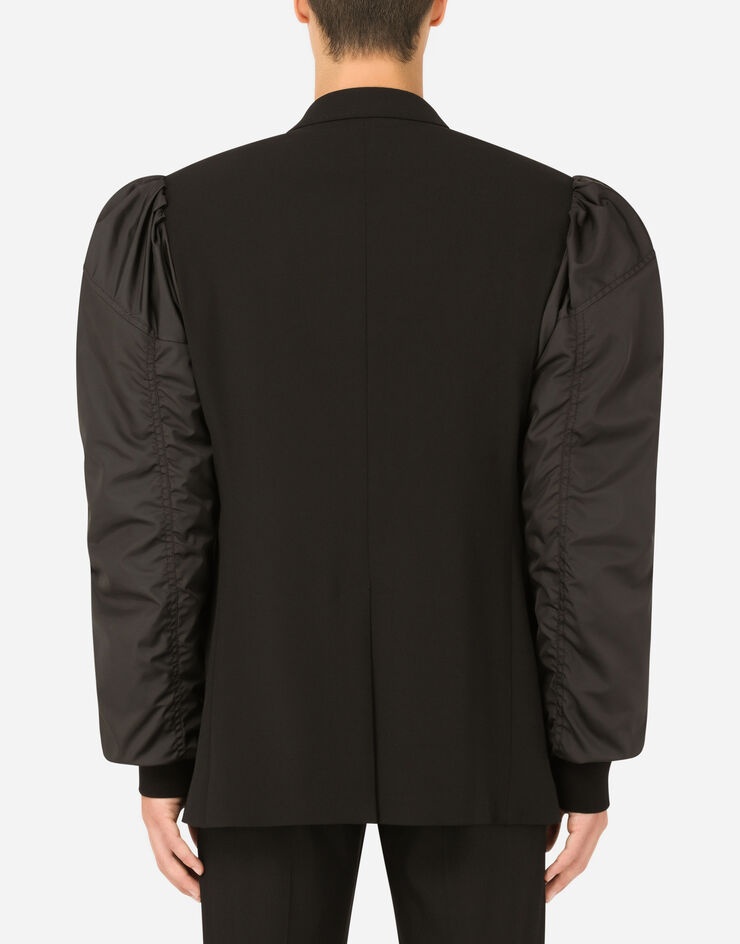 Deconstructed Sicilia-fit jacket with nylon sleeves - 2