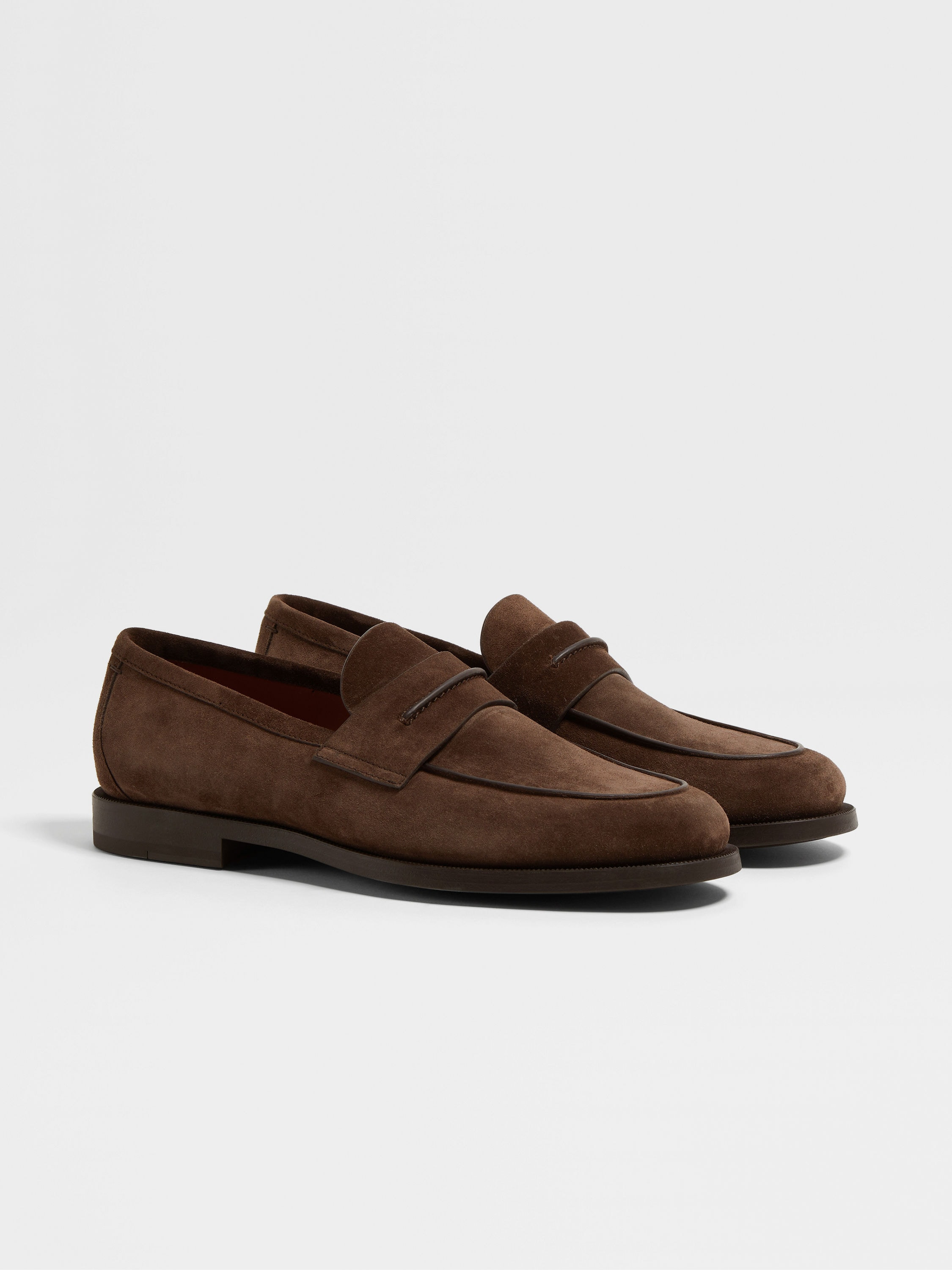 DARK BROWN SUEDE MOCASSIN CORSO LOAFERS - 4