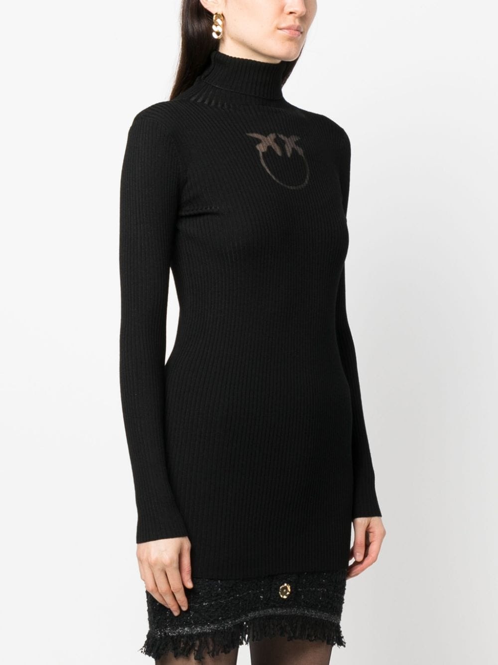 intarsia-knit logo roll-neck jumper - 3