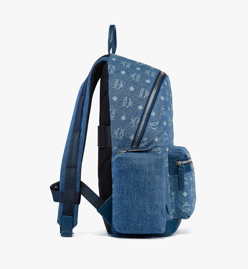 MCM Stark Backpack in Monogram Denim Jacquard outlook