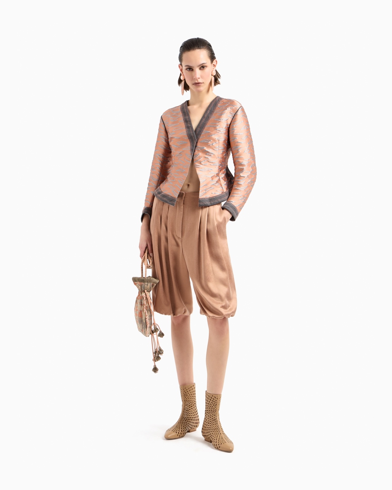VISCOSE AND CUPRO BERMUDA SHORTS - 2