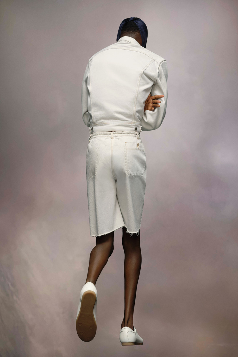 Chalk selvedge denim shorts 3