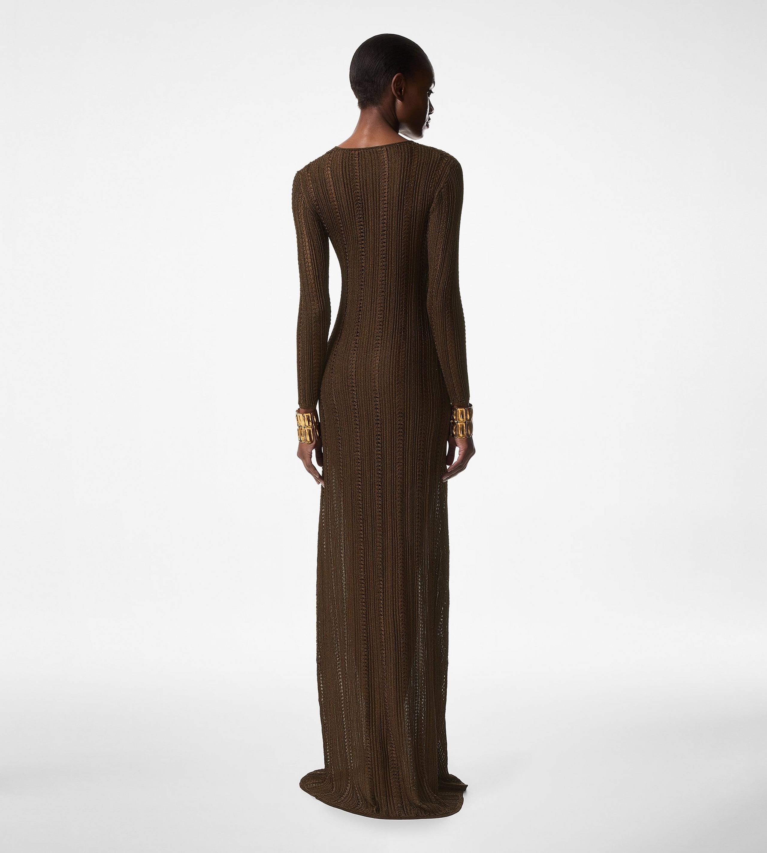 LUREX KNIT EVENING DRESS - 4