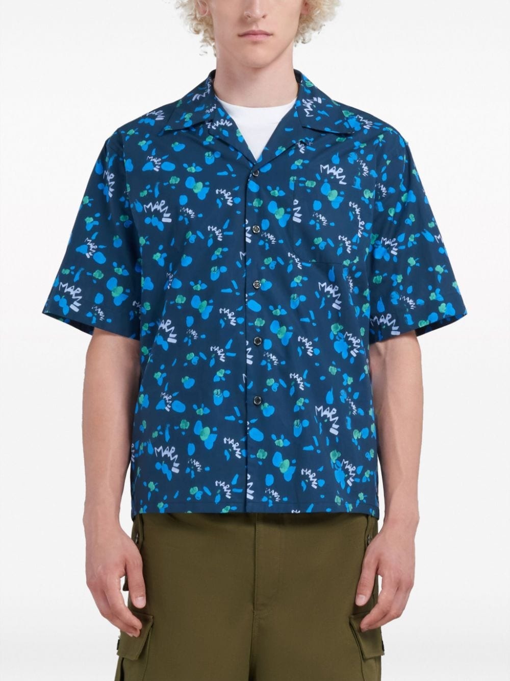 graphic-print cotton shirt - 3