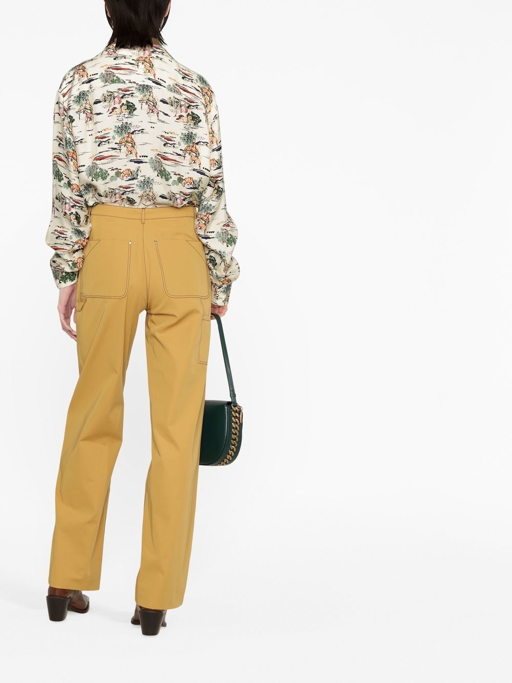 buckle-detail straight trousers - 4