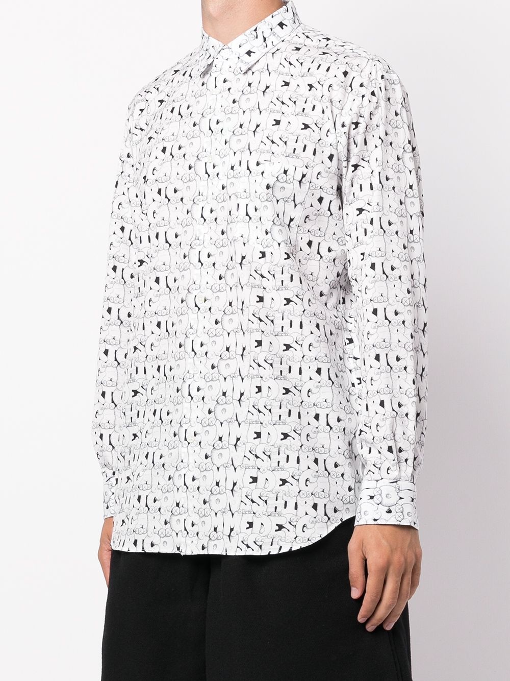 logo graphic-print cotton shirt - 3