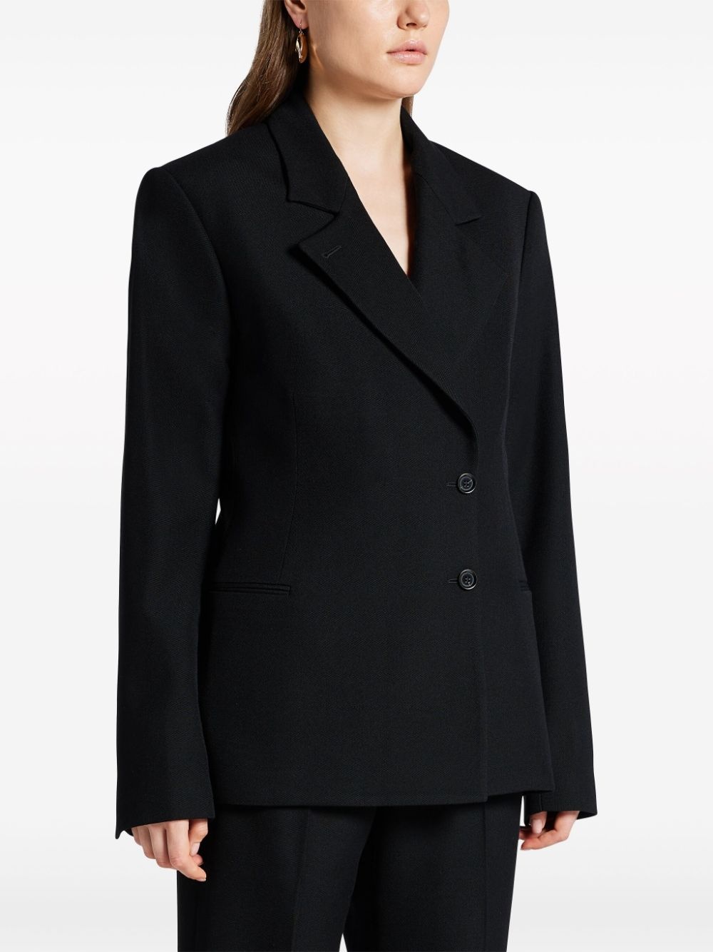 single-breasted wool blazer - 3