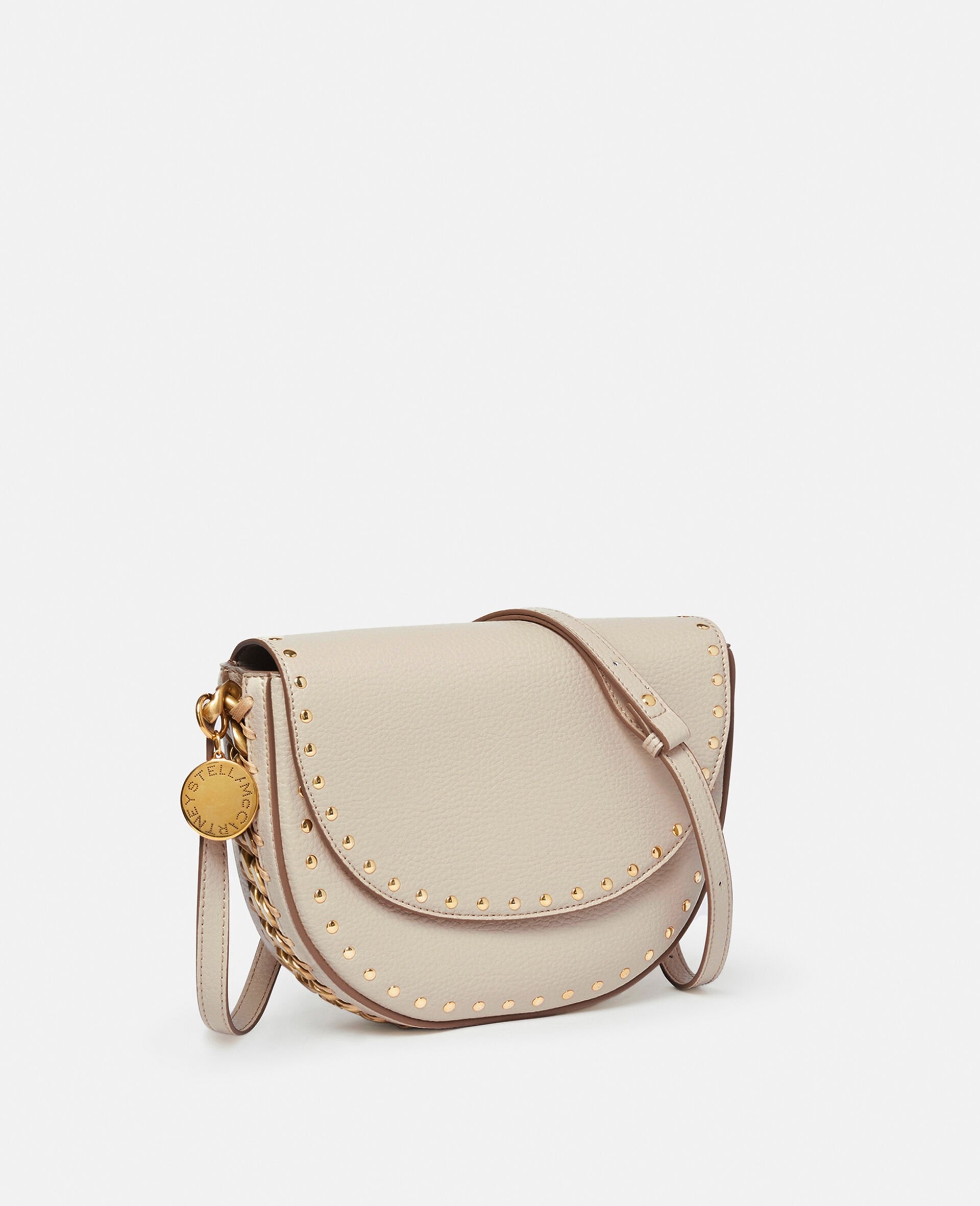 Frayme Studded Grainy Alter Mat Medium Flap Shoulder Bag - 3