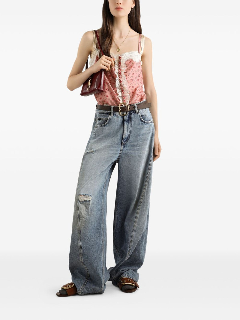 Dolce & Gabbana distressed panelled jeans outlook
