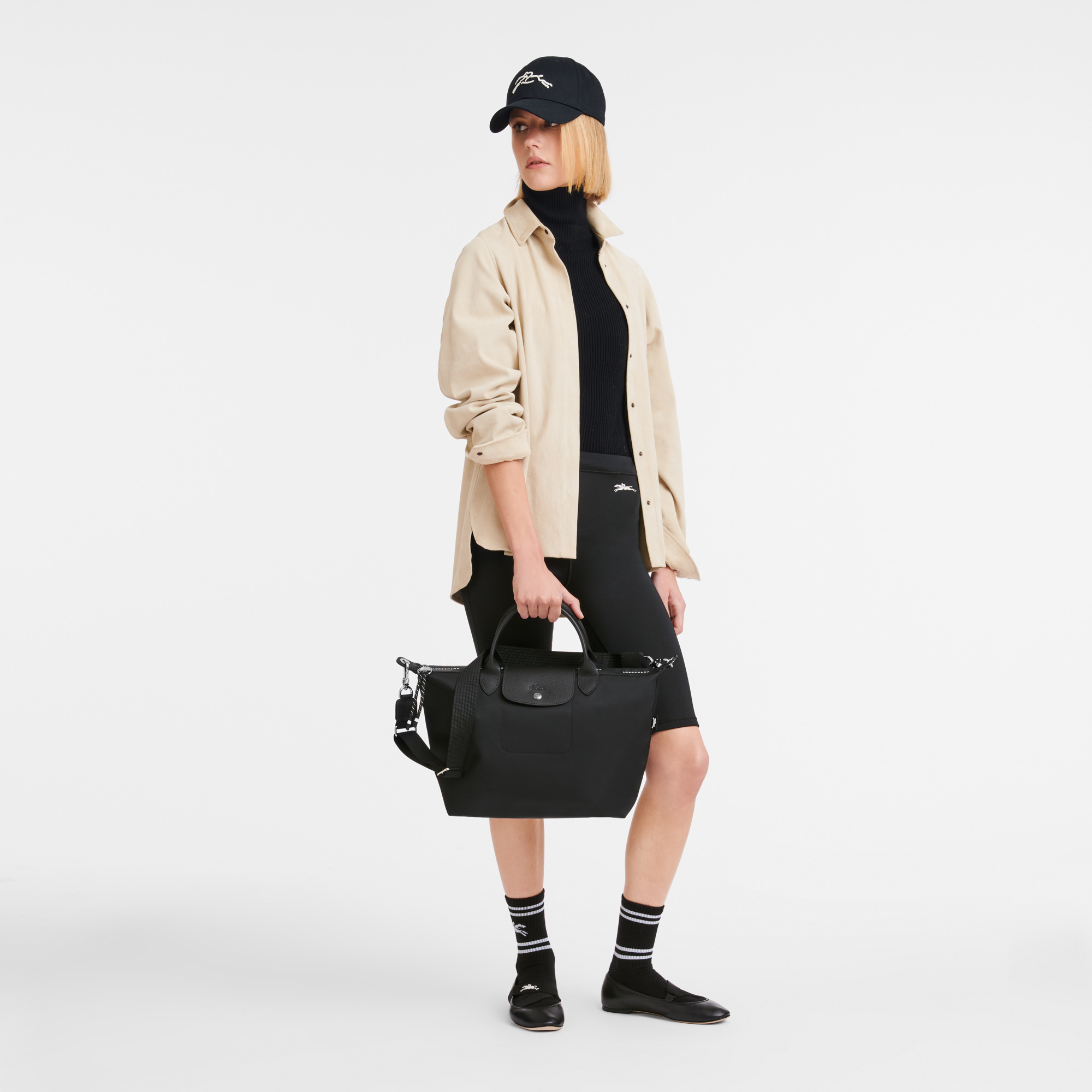 Le Pliage Energy L Handbag Black - Recycled canvas - 2