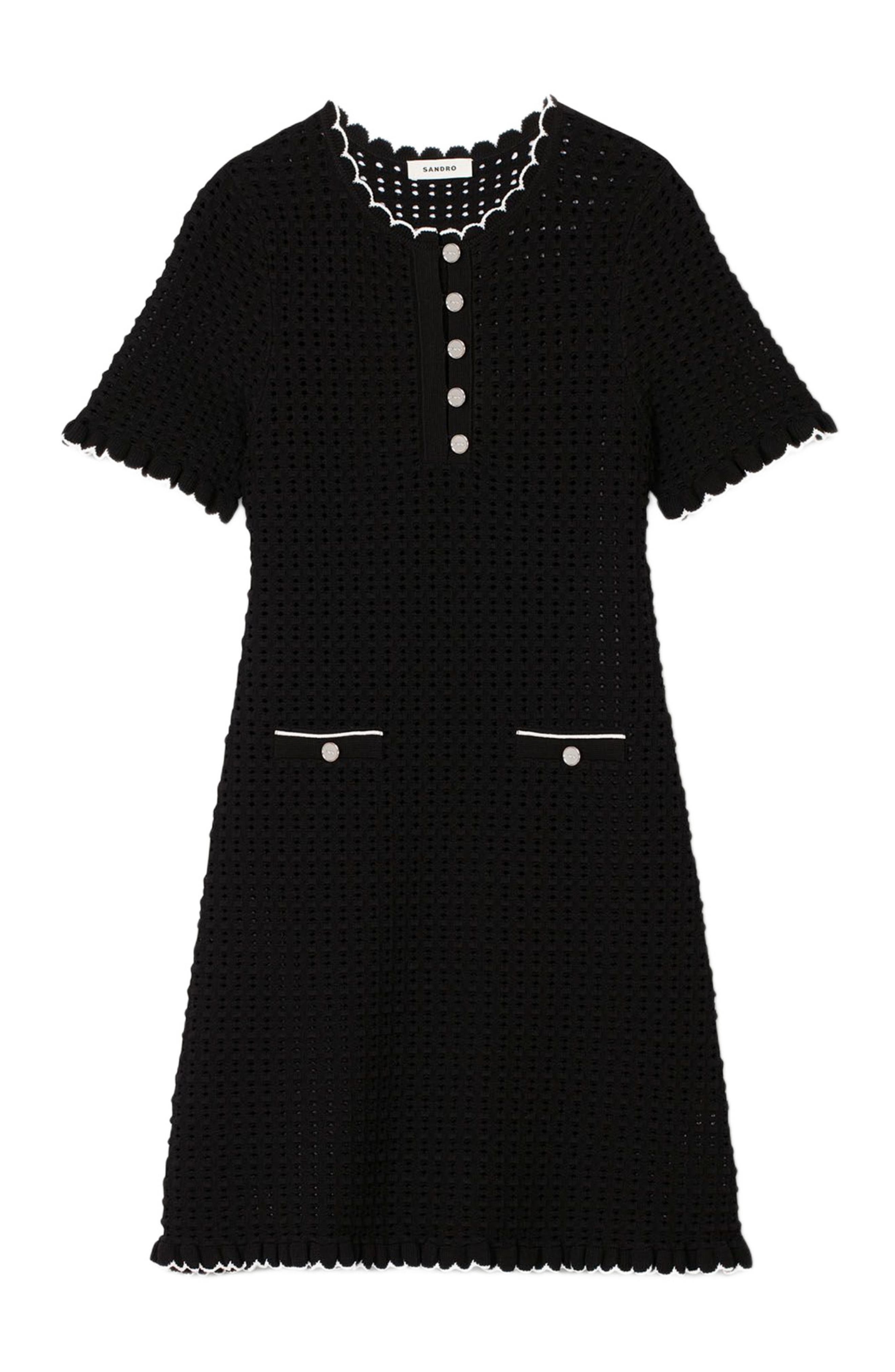 SANDRO Short knit dress in Black at Nordstrom - 5