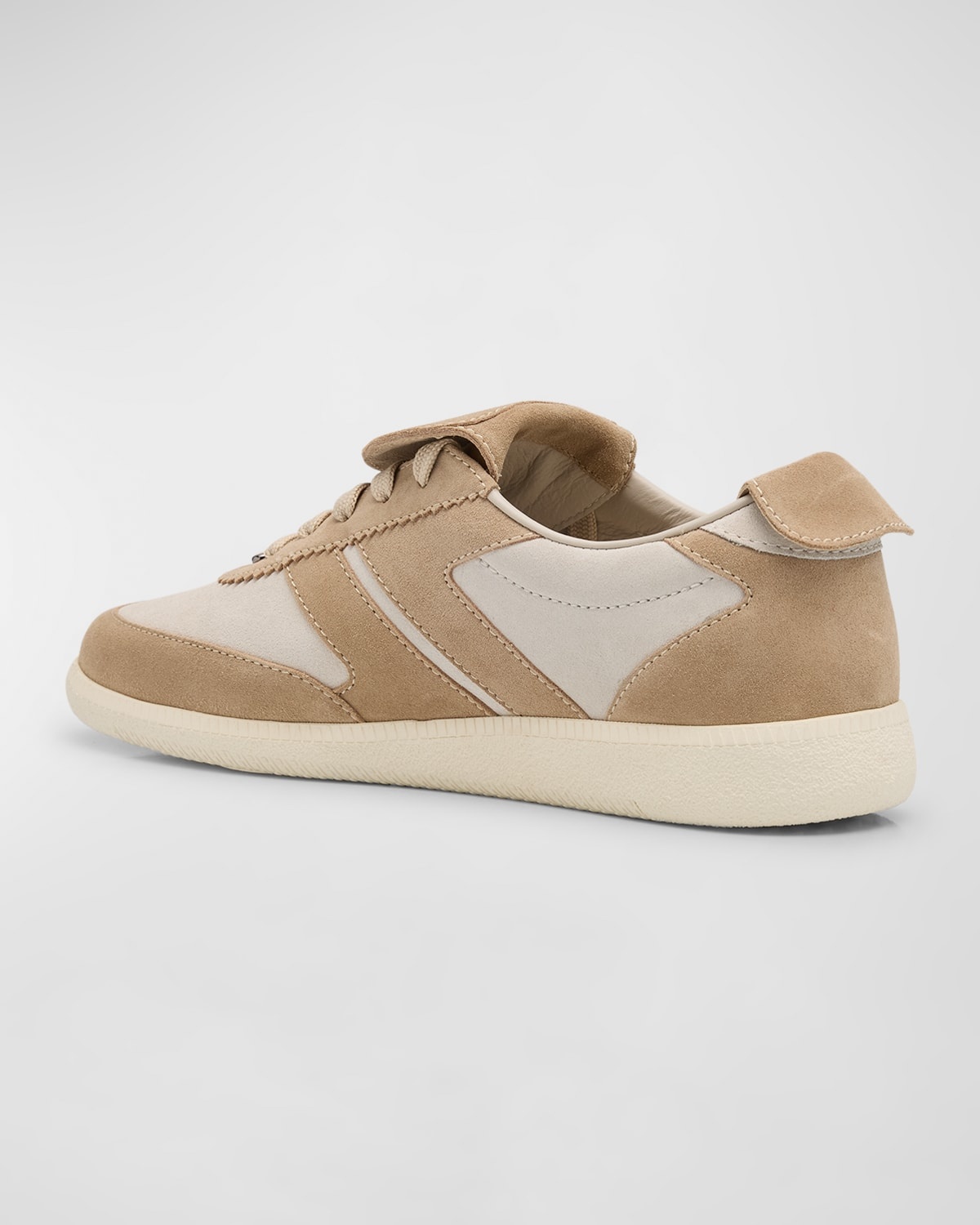 Men's Bicolor Suede Low-Top Sneakers - 3