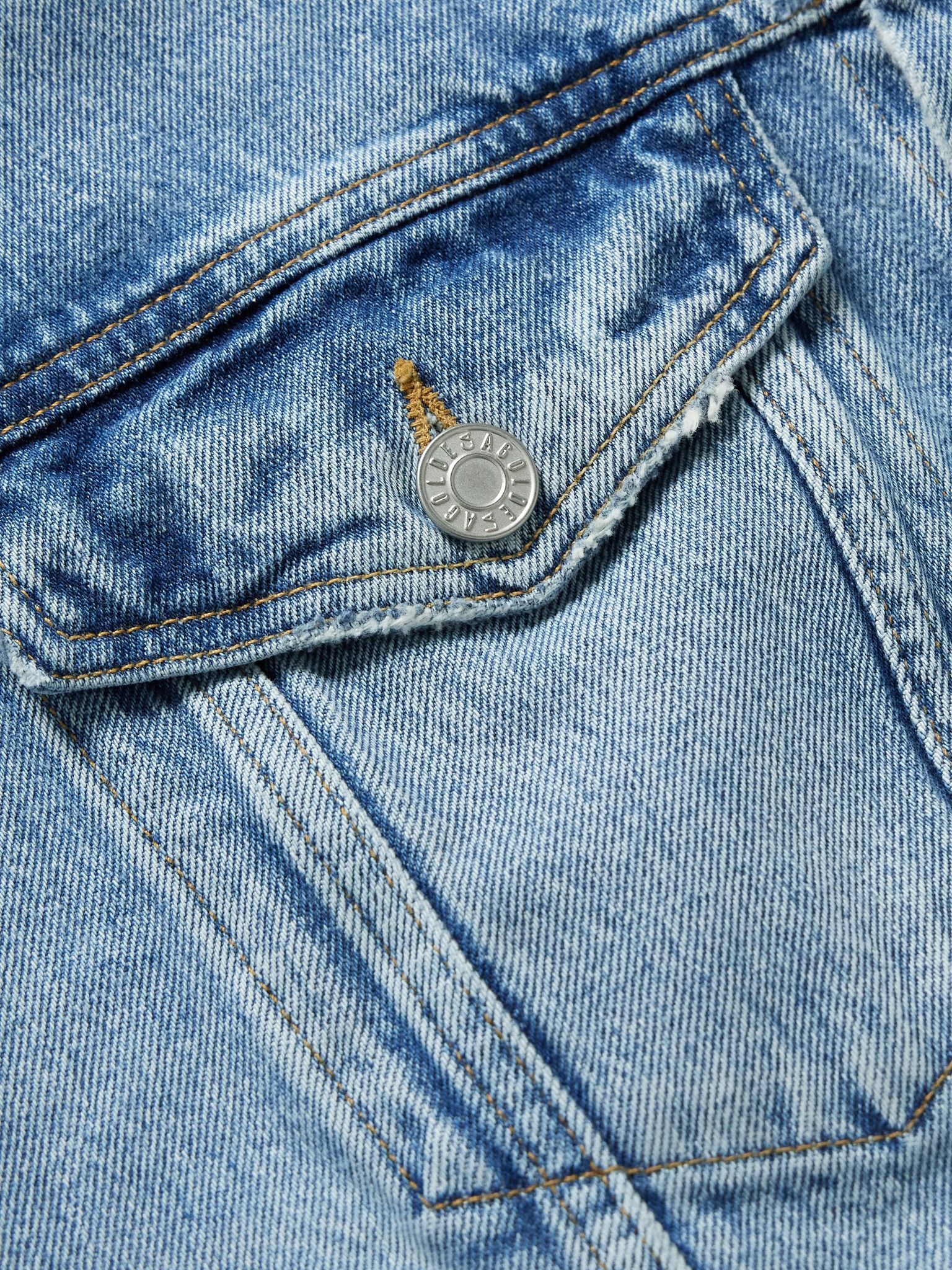 Stefano Denim Trucker Jacket Blue - 5