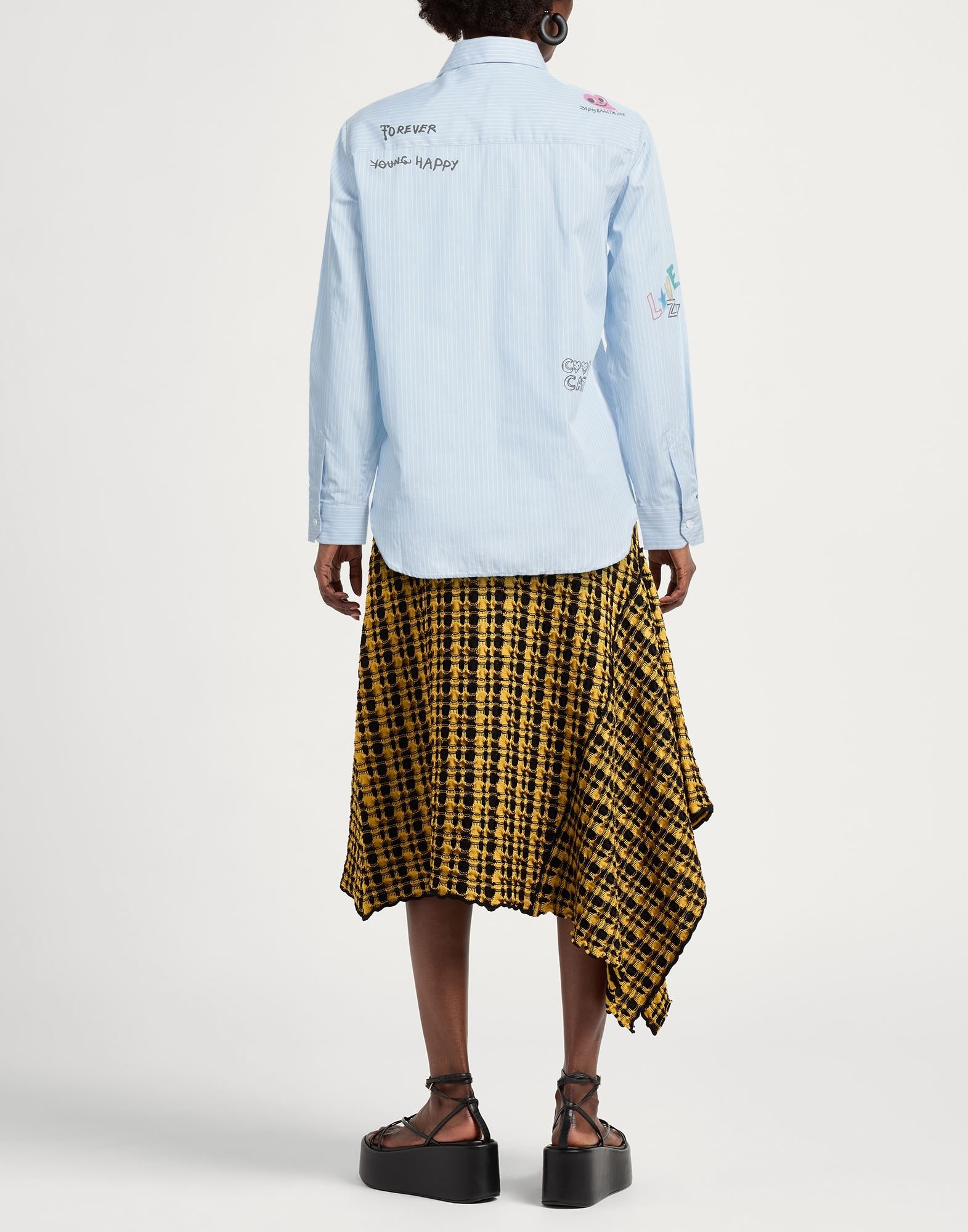 Sky blue Women's Striped Shirt - 3