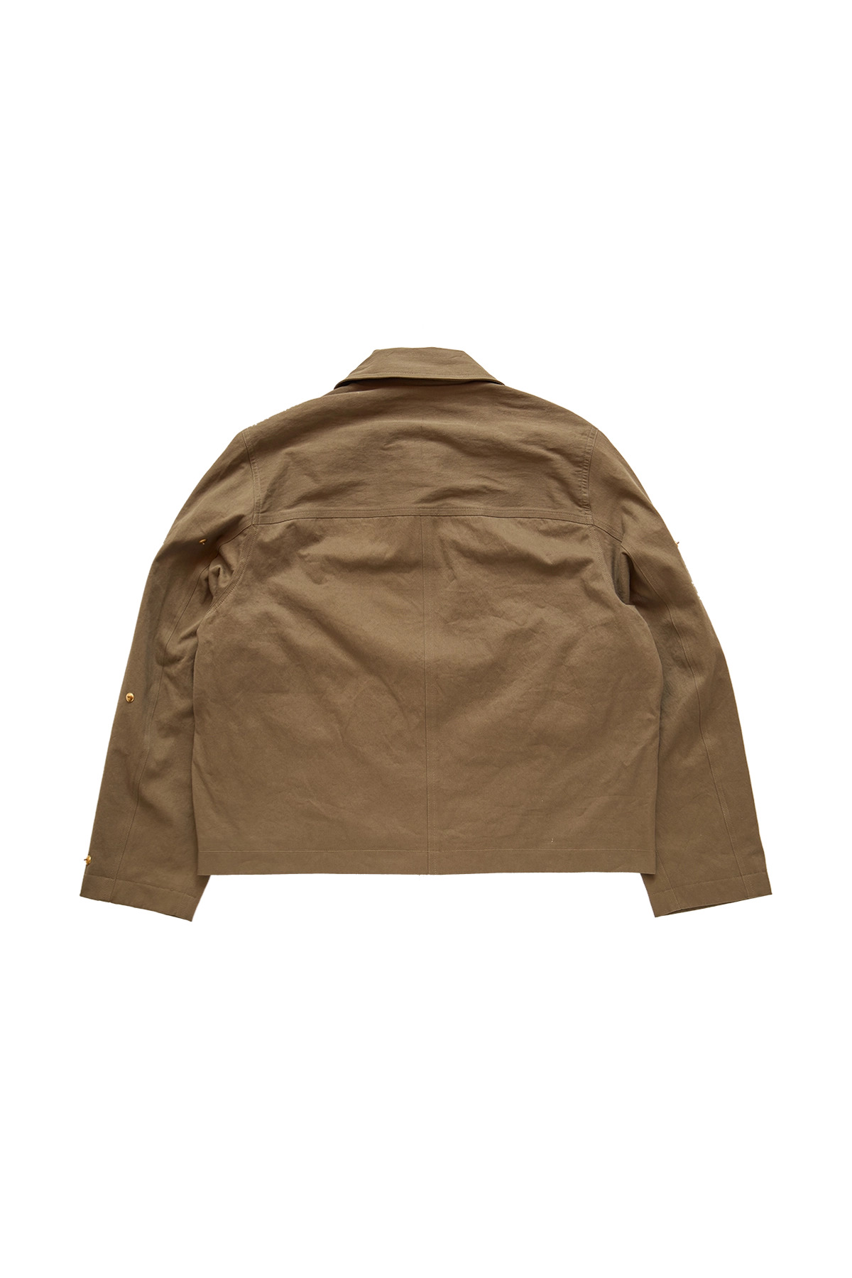 Song For The Mute Metal Bead Crop Patch Pocket Jacket Beige - 2