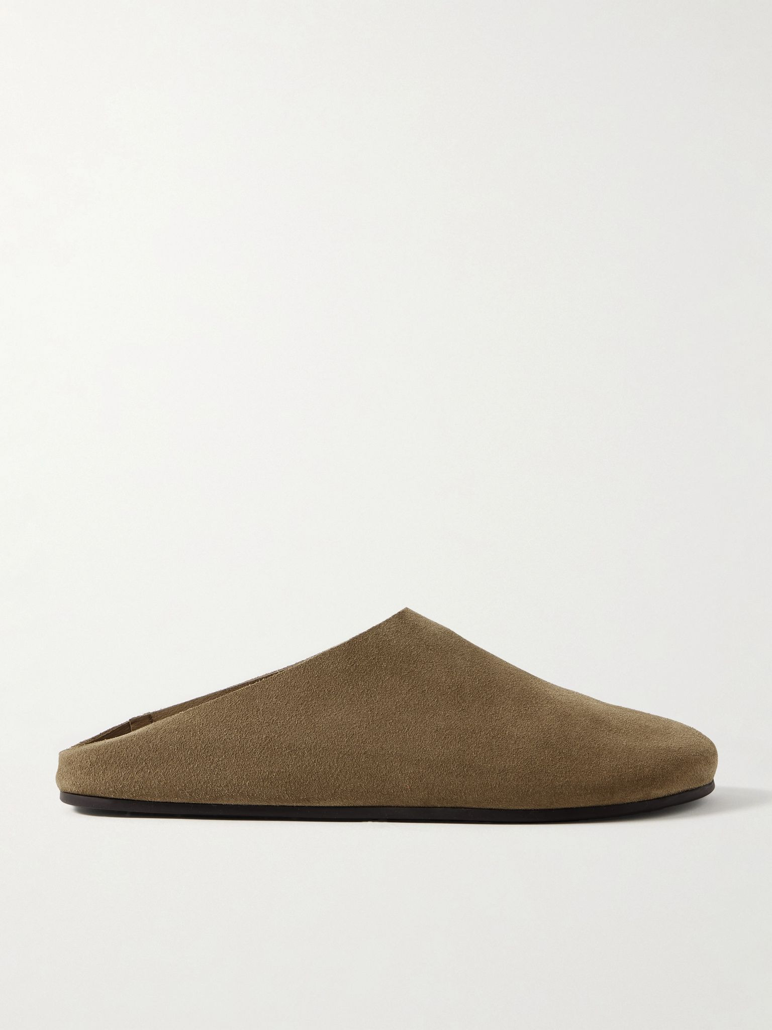 Hudson suede mules Army green - 1