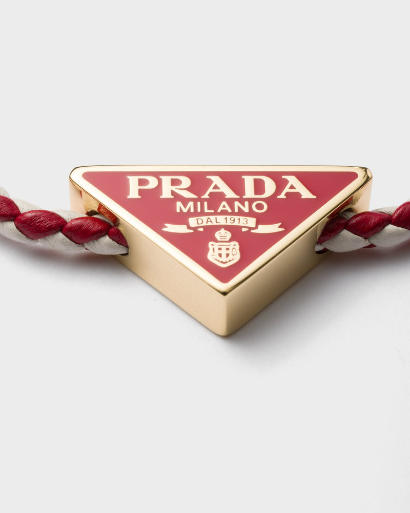 Prada Braided nappa leather bracelet outlook