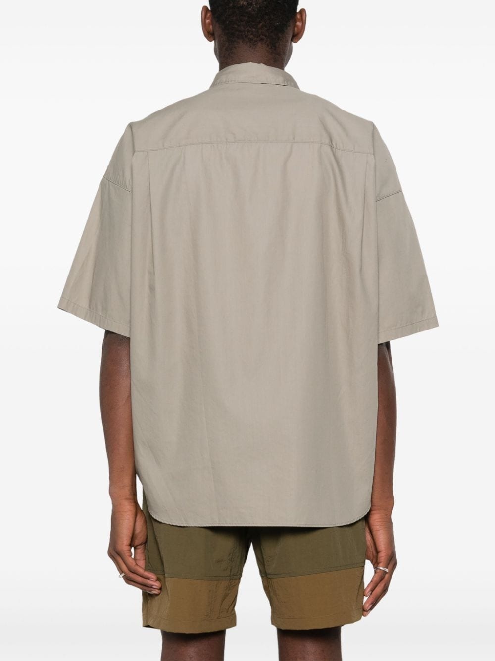 logo-print cotton shirt - 4