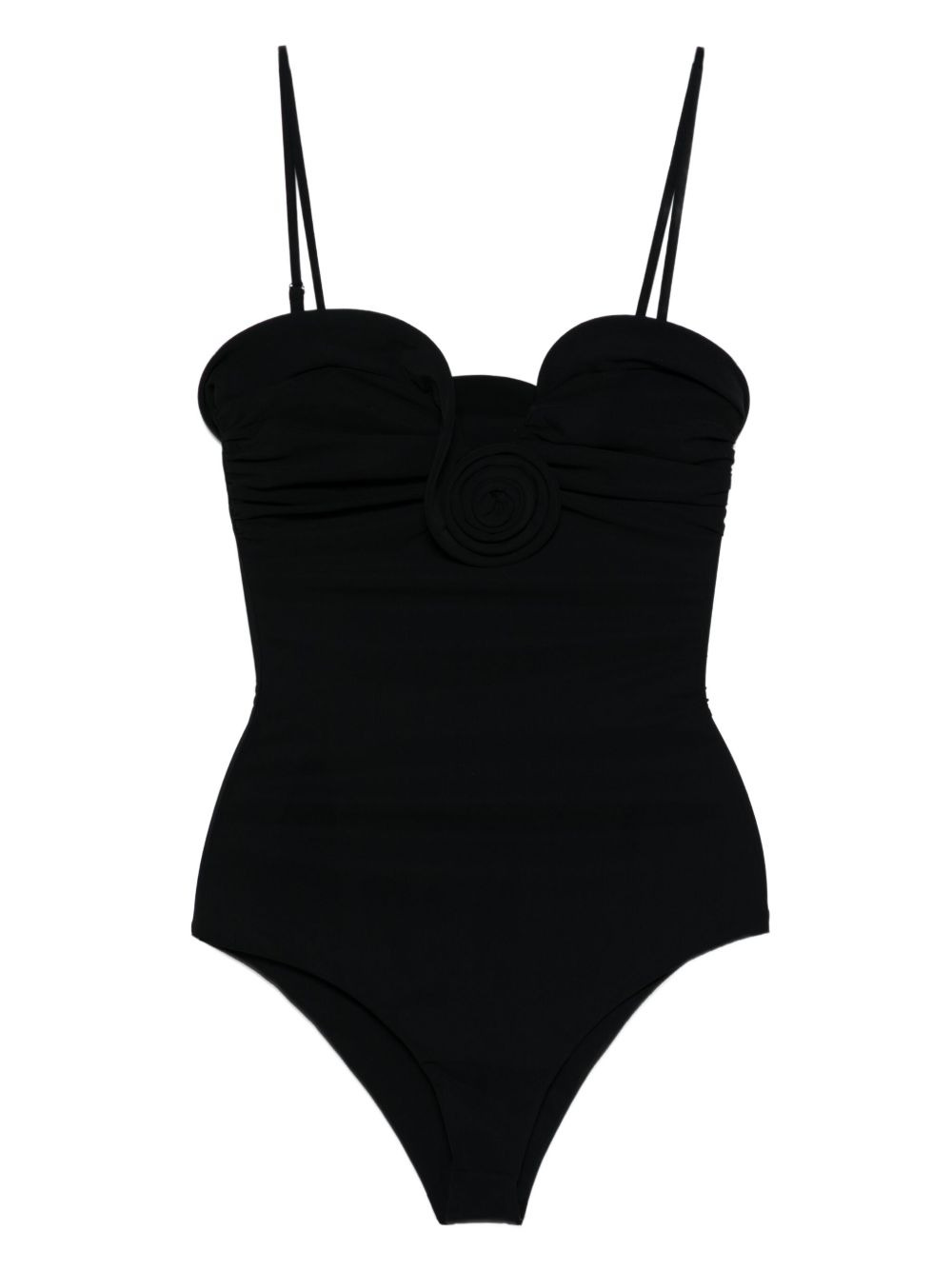 rose-embellished swimsuit - 1
