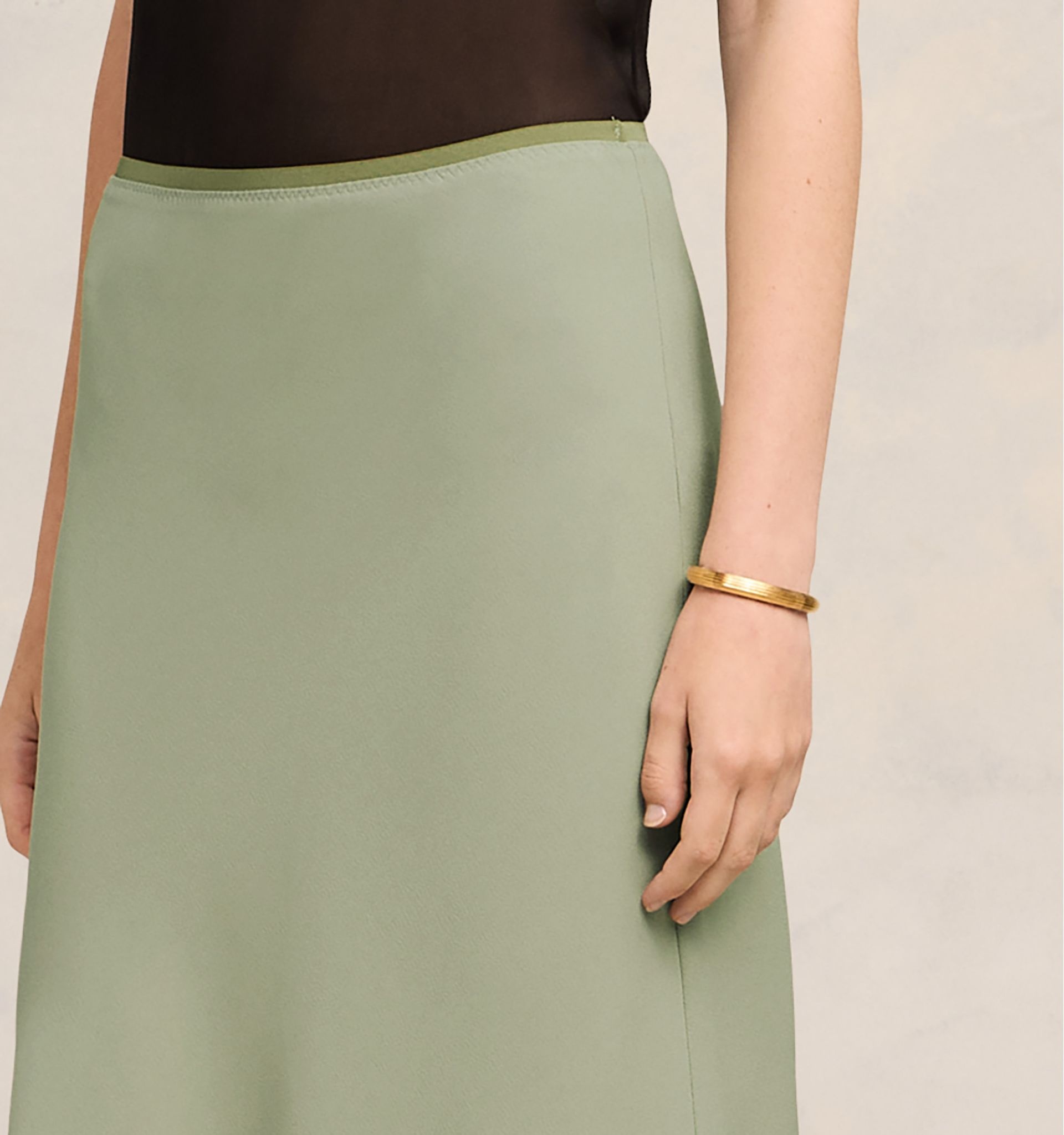 Midi Skirt With Elasticated Waist - 7