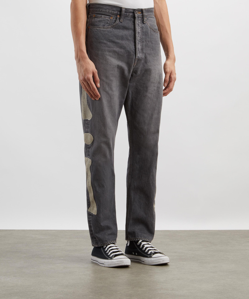 Kapital Black 12oz Denim Mexican Tuxedo 5P Okagilly Jeans outlook