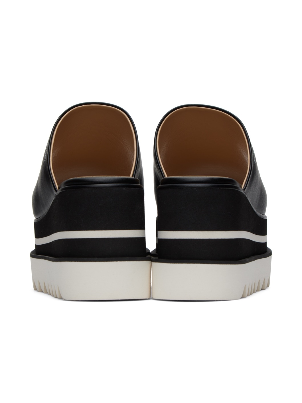 Black Sneak-Elyse Platform Mules - 2