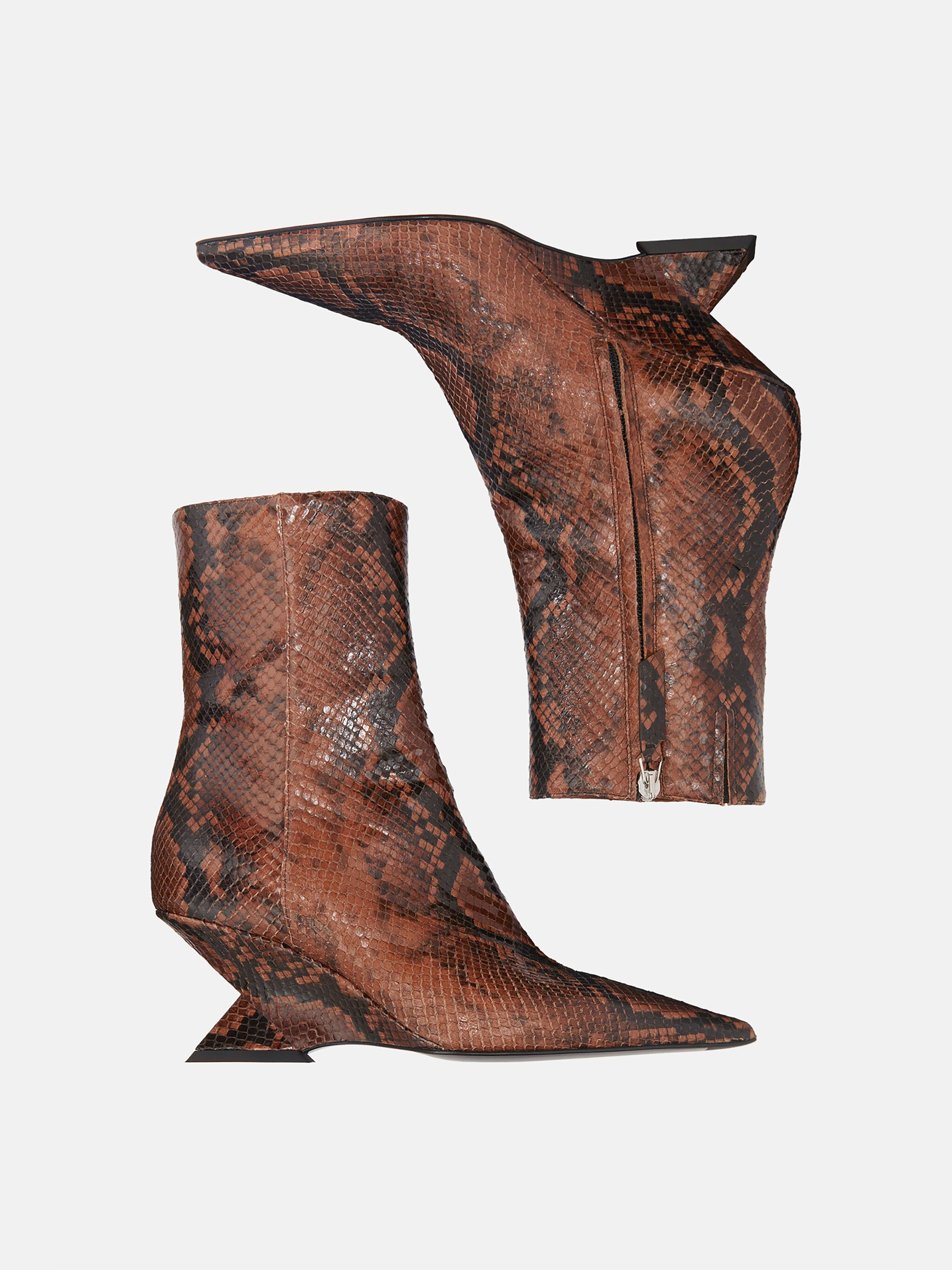 ''CHEOPE'' BROWN AND BLACK ANKLE BOOT - 4