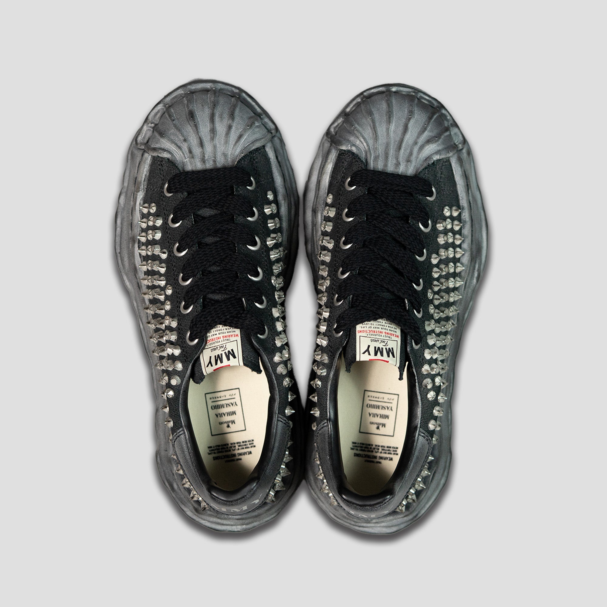BLAKEY OG SOLE STUDDED CANVAS LOW-TOP SNEAKERS - 3