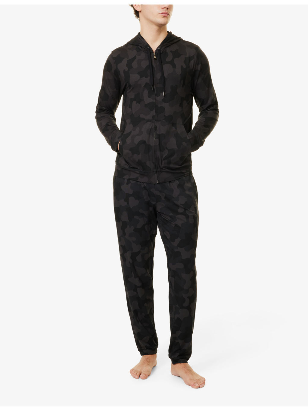 London Camouflage-Print Modal-Blend Hoody - 2