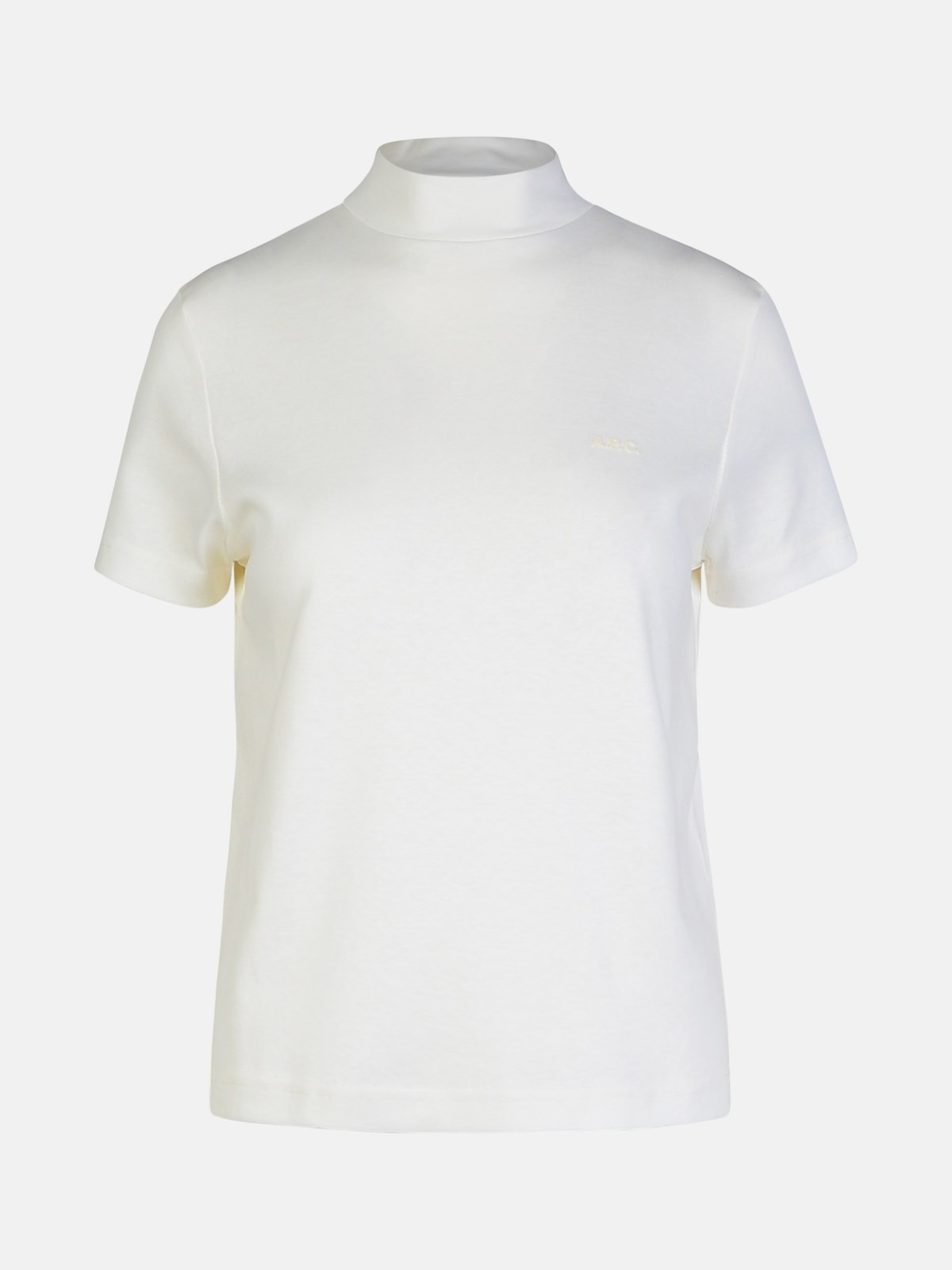 'CAROLL' WHITE COTTON T-SHIRT lungolivigno REVERSIBLE