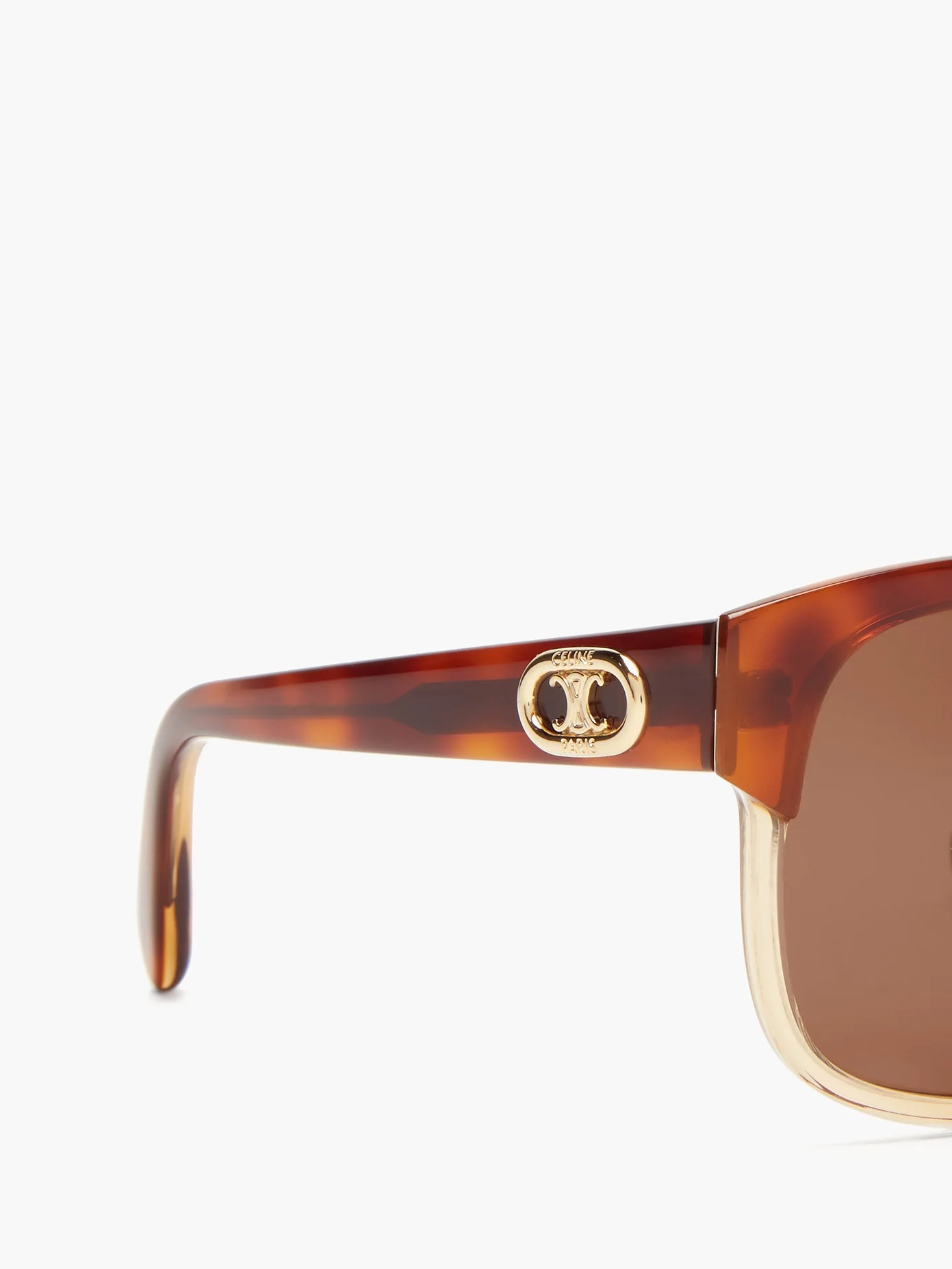 Square tortoiseshell-acetate sunglasses - 2