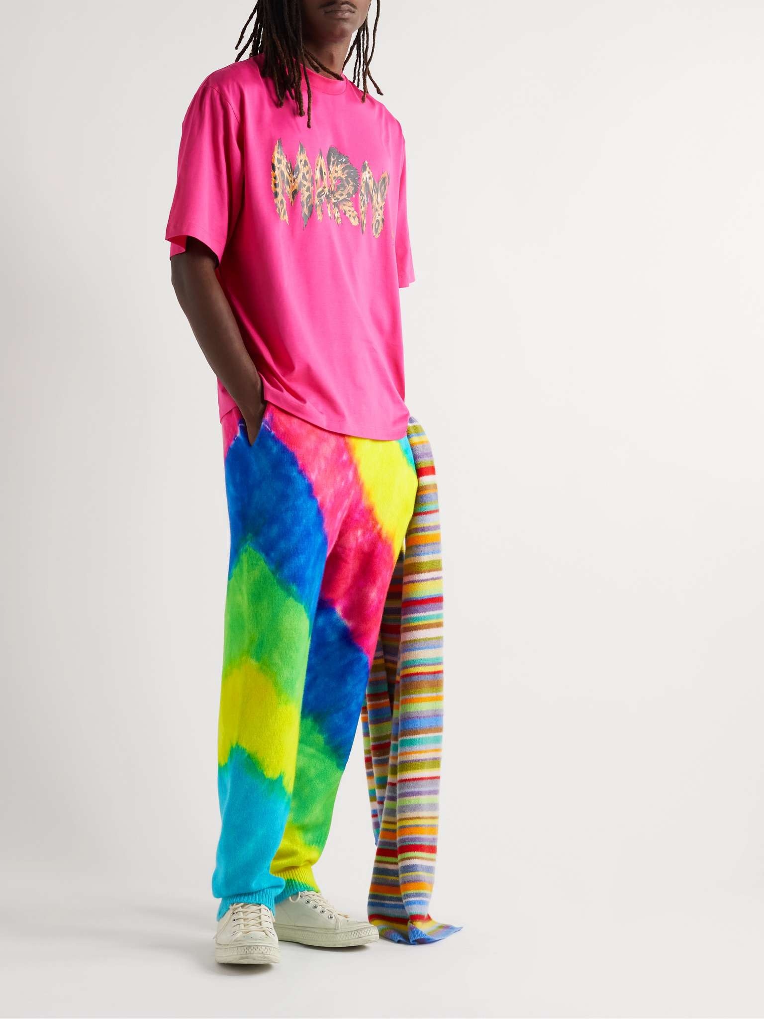 Rainbow Void Tie-Dyed Cashmere Sweatpants - 2