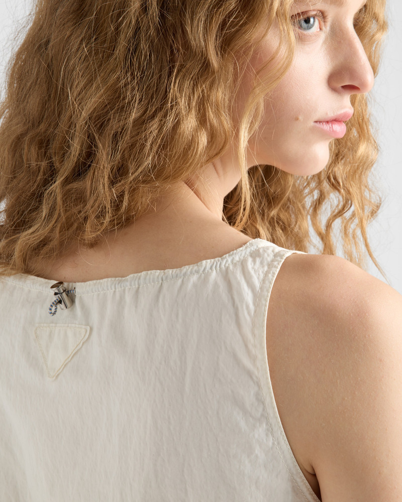 Sleeveless technical pongé mini-dress 4