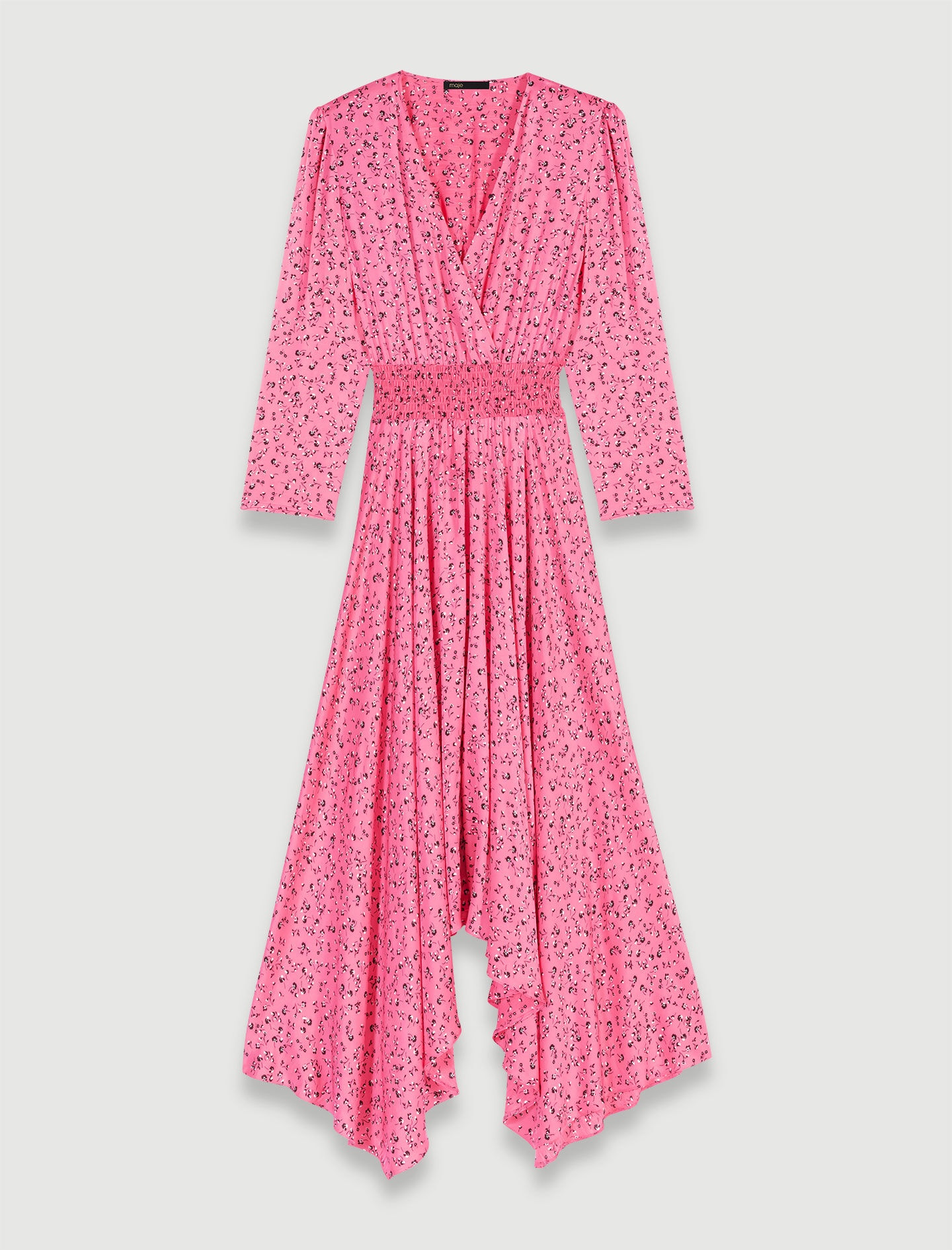 Floral print midi-length dress - 1