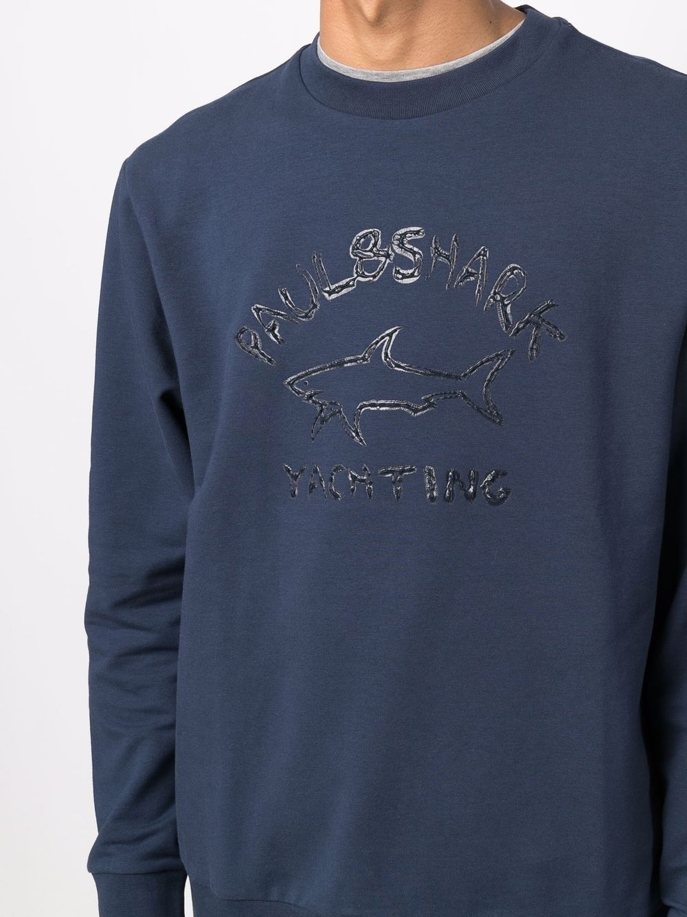 logo-print crew neck sweatshirt - 5