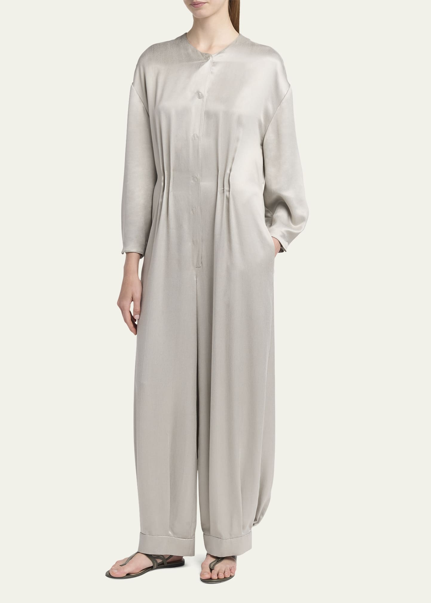Loose Long Sleeve Jumpsuit - 4